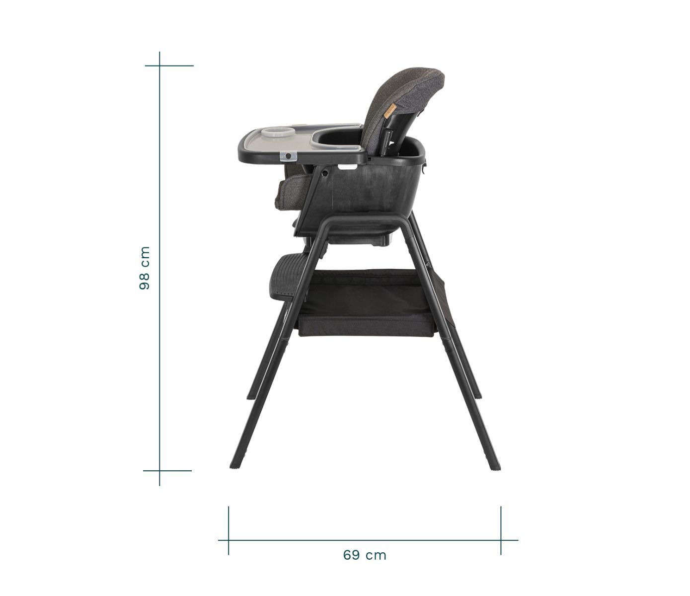 Стул Tutti Bambini для кормления High chair NOVA Complete Black/Black 611010/9999B