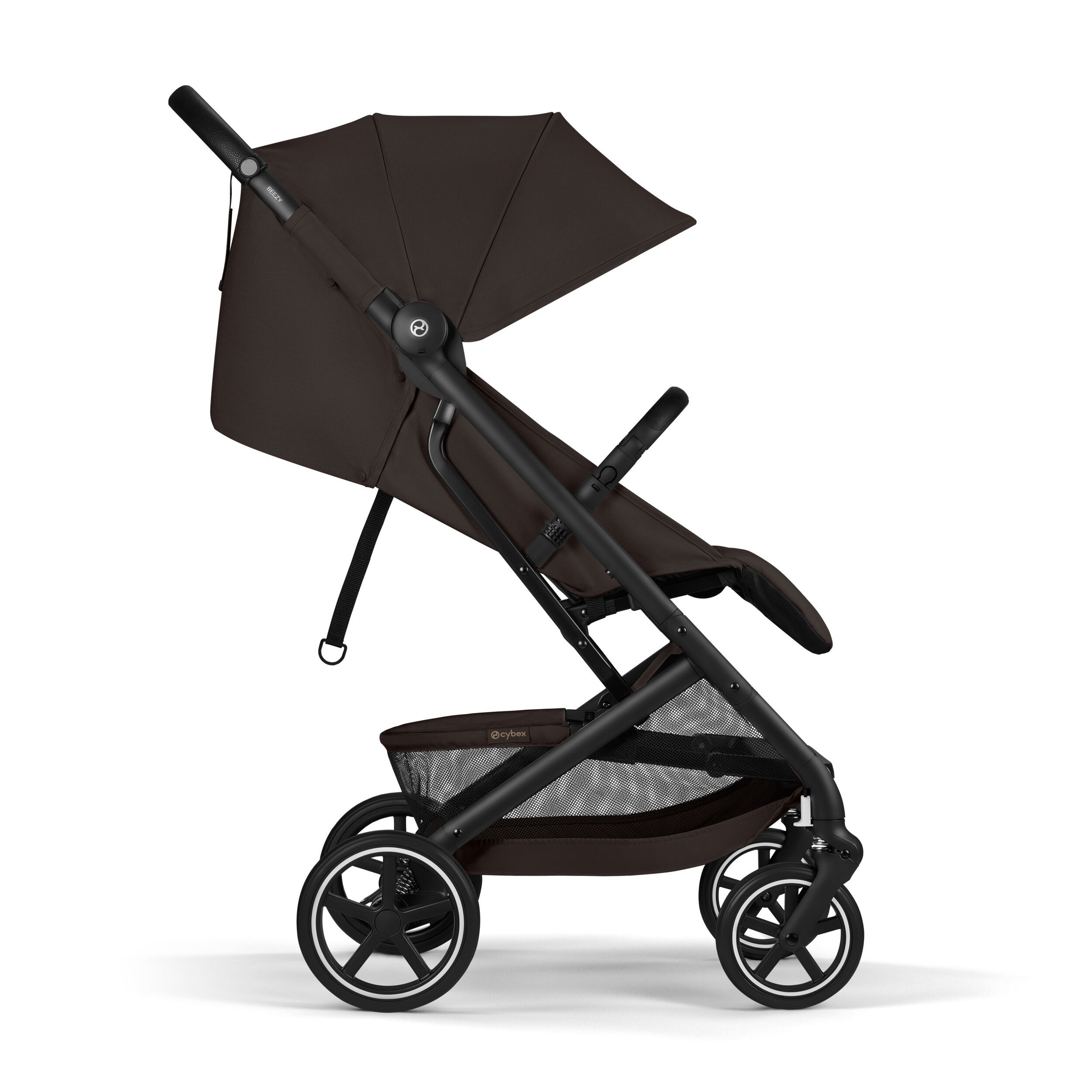 Коляска Cybex Beezy Chocolate Brown 2026 с бампером и дождевиком