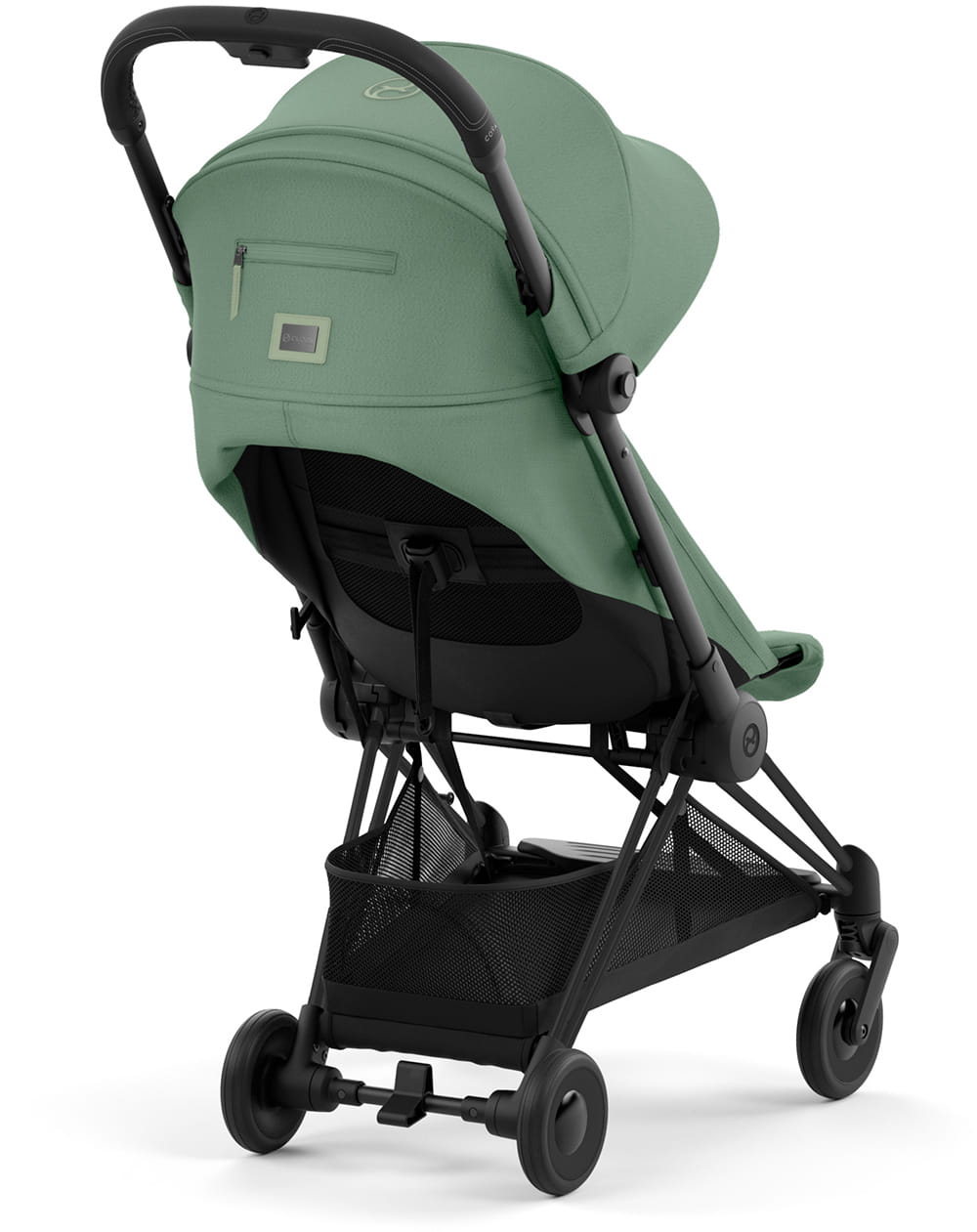 Коляска CYBEX Coya Matt Black / Leaf Green + Бампер +Дождевик