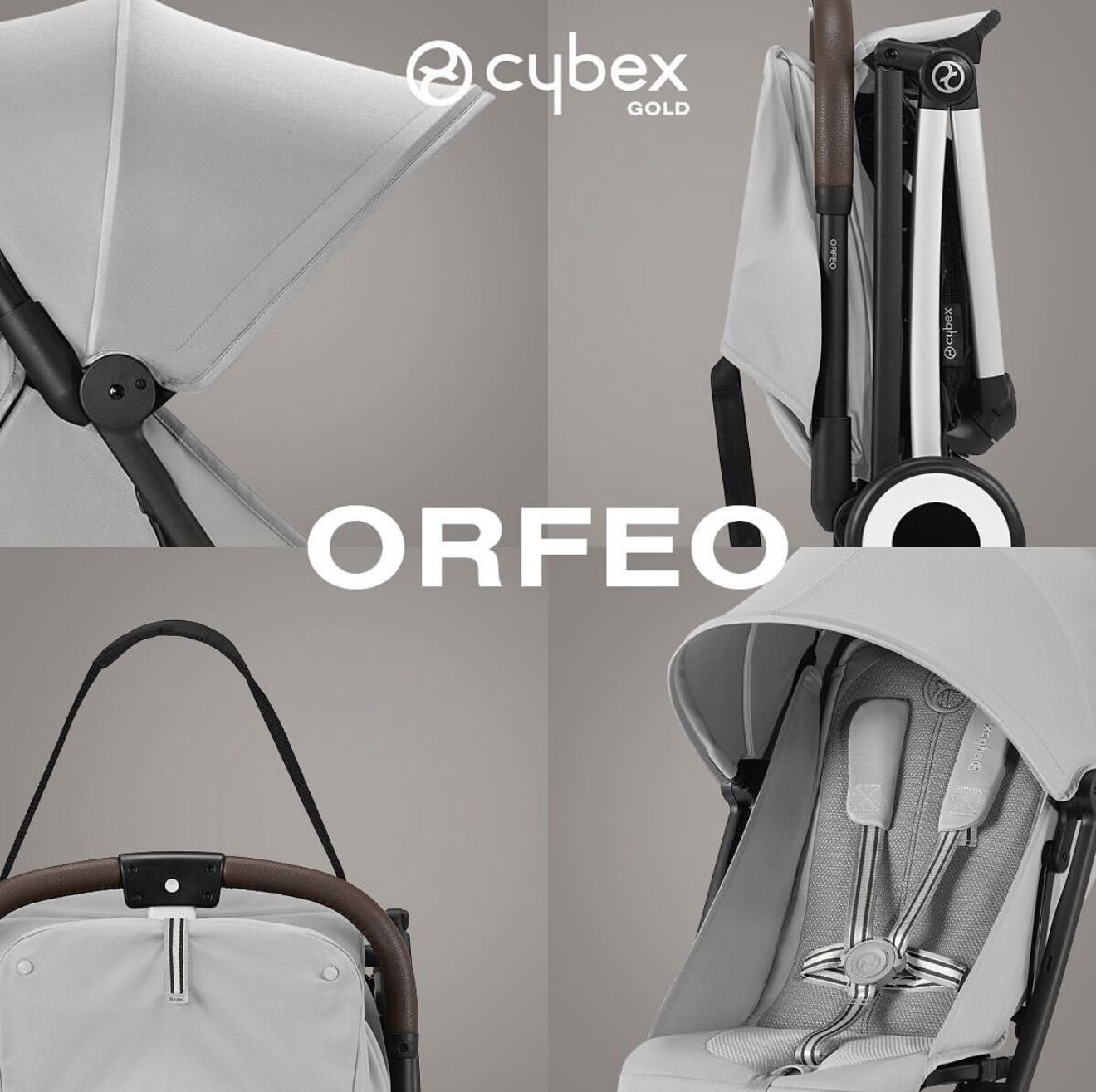 Прогулочная коляска Cybex Orfeo с дождевиком и бампером, SLV Fog Grey