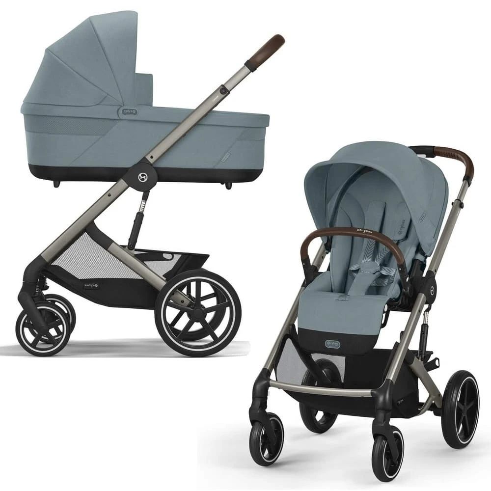 Коляска 2 в 1 Cybex Balios S LUX NEW 2025 Stormy Blue с дождевиками