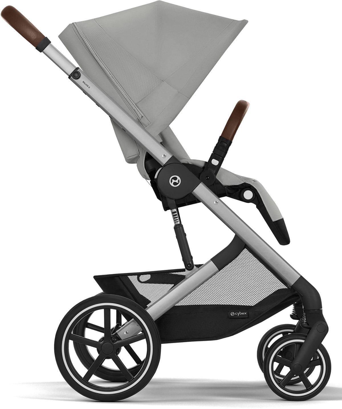 Коляска прогулочная Cybex Balios S LUX NEW 2025 Stone Grey с накидкой для ног и дождевиком