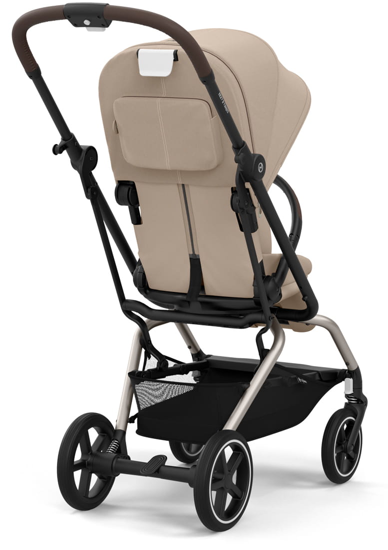 Коляска Cybex Eezy S Twist+ 2 TPE Almond Beige (2025) с дождевиком и бампером