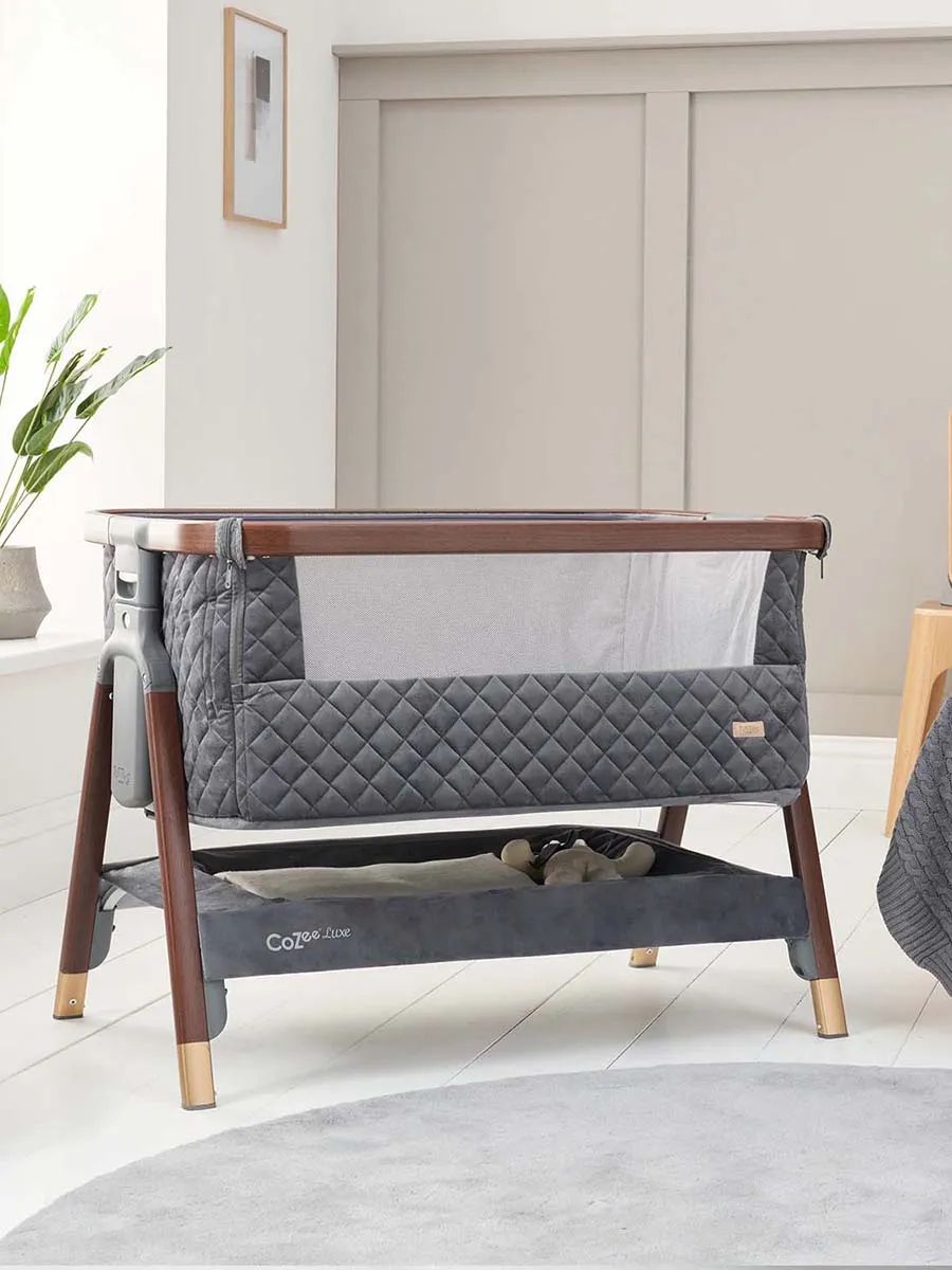 Колыбель Tutti Bambini CoZee Luxe Walnut/Slate с колесами 211208/6581