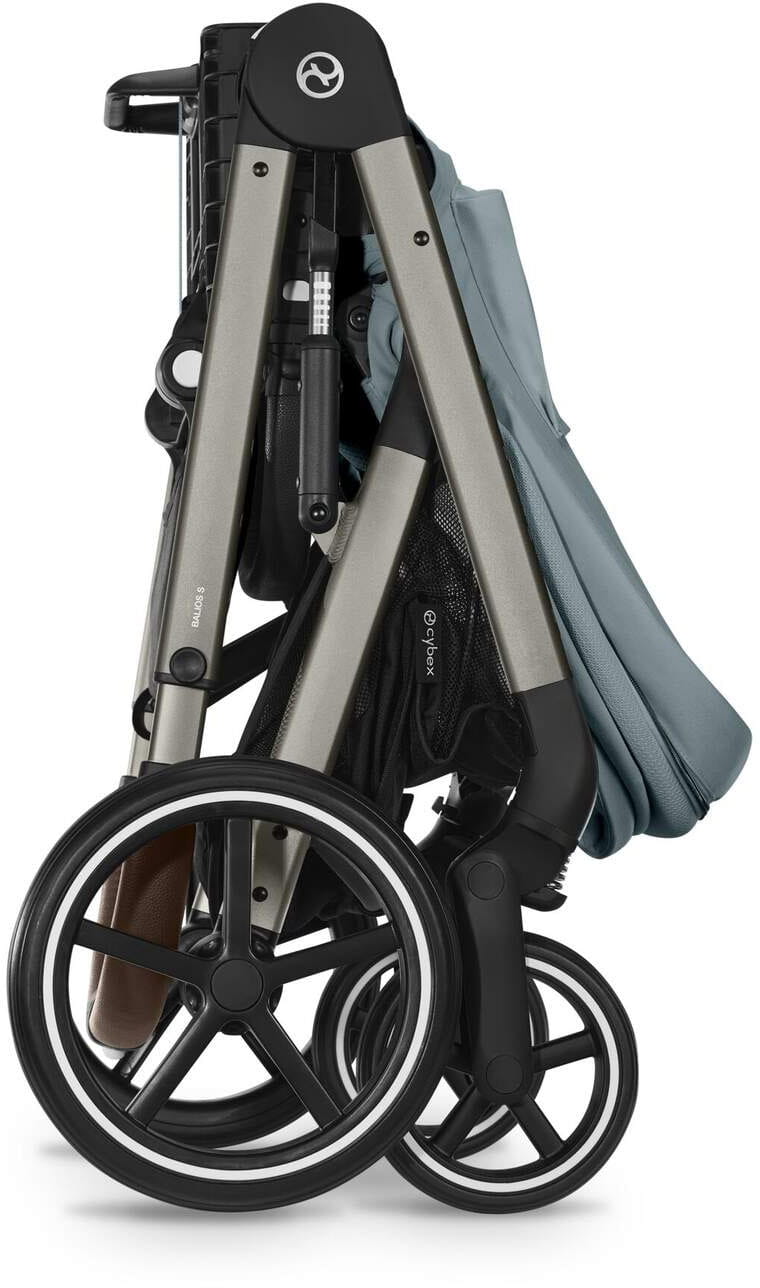 Коляска прогулочная Cybex Balios S LUX NEW 2025 Stormy Blue с накидкой для ног и дождевиком