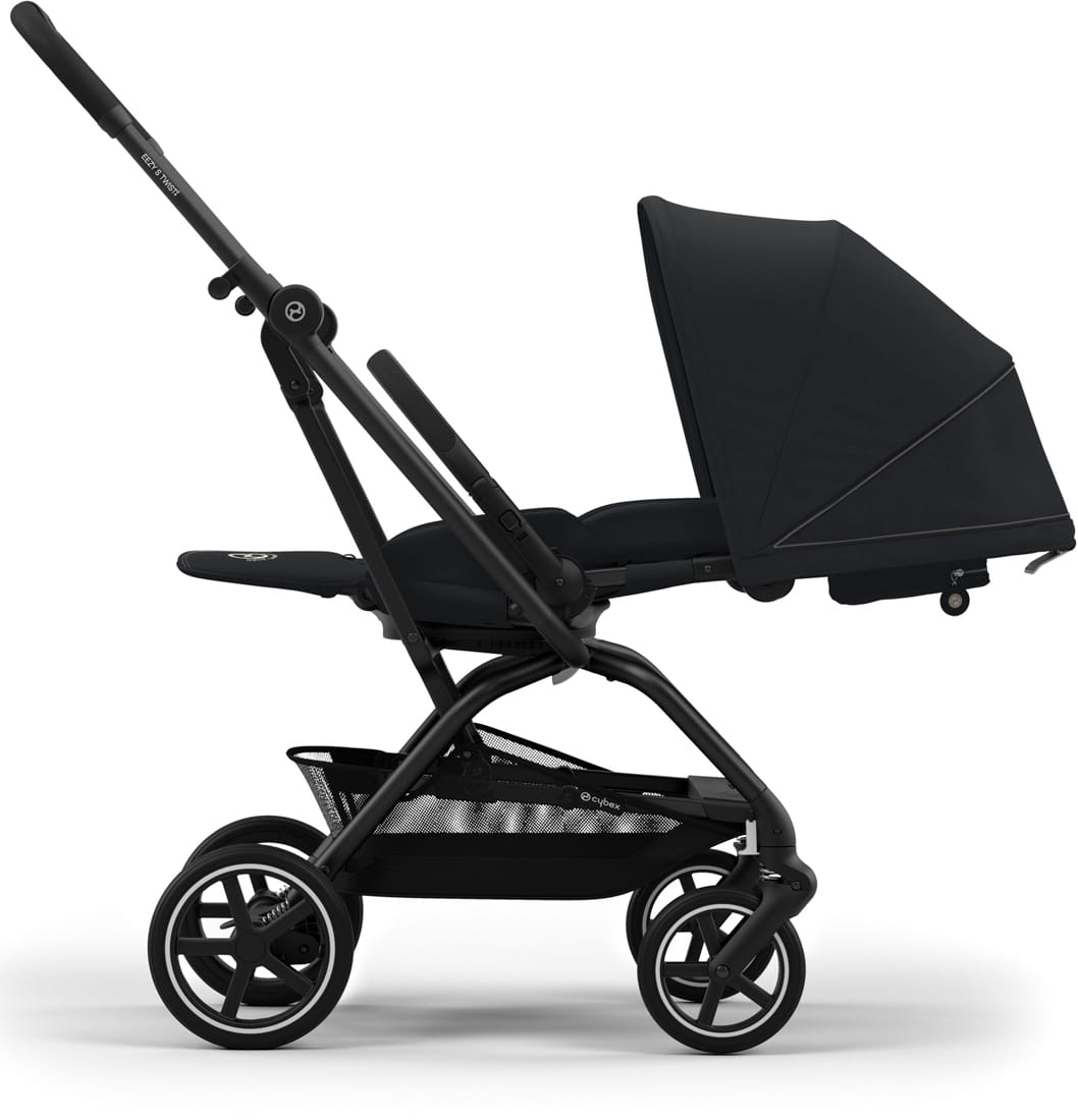 Коляска Cybex Eezy S Twist+ 2 BLK Magic Black (2025) с дождевиком и бампером