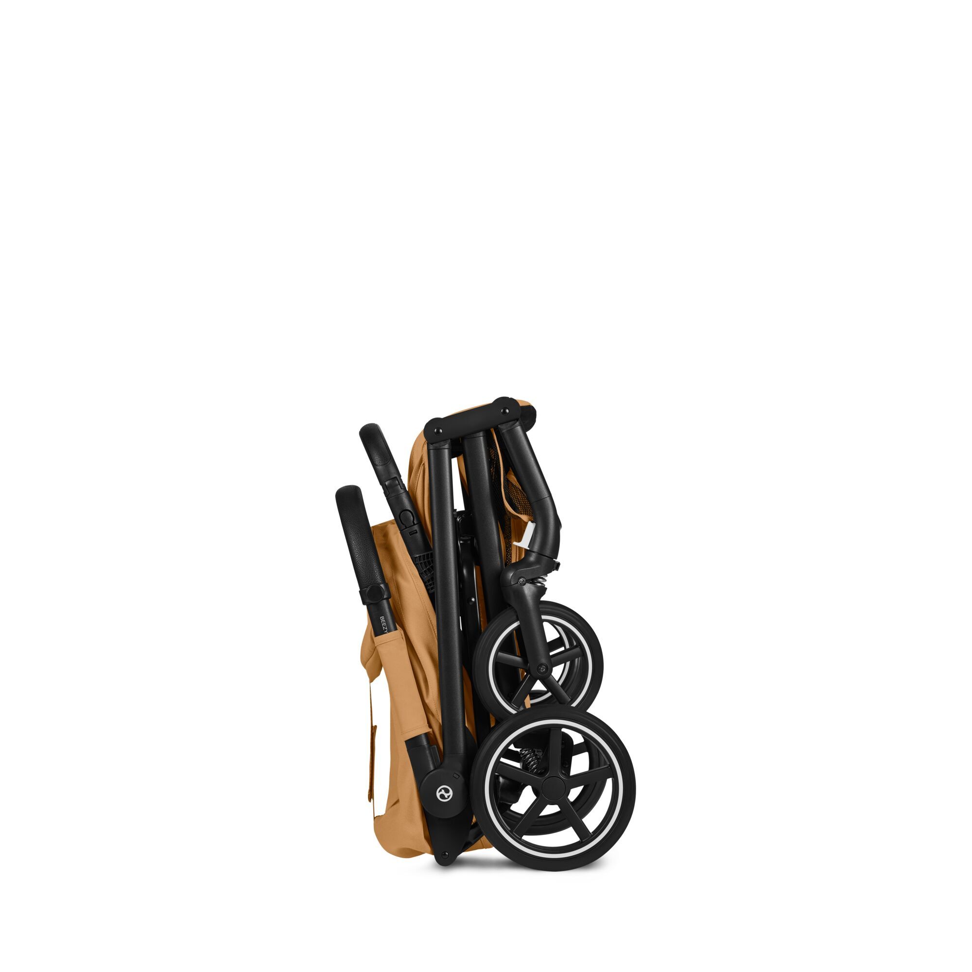 Коляска Cybex Beezy Cinnamon Yellow 2026 с бампером и дождевиком