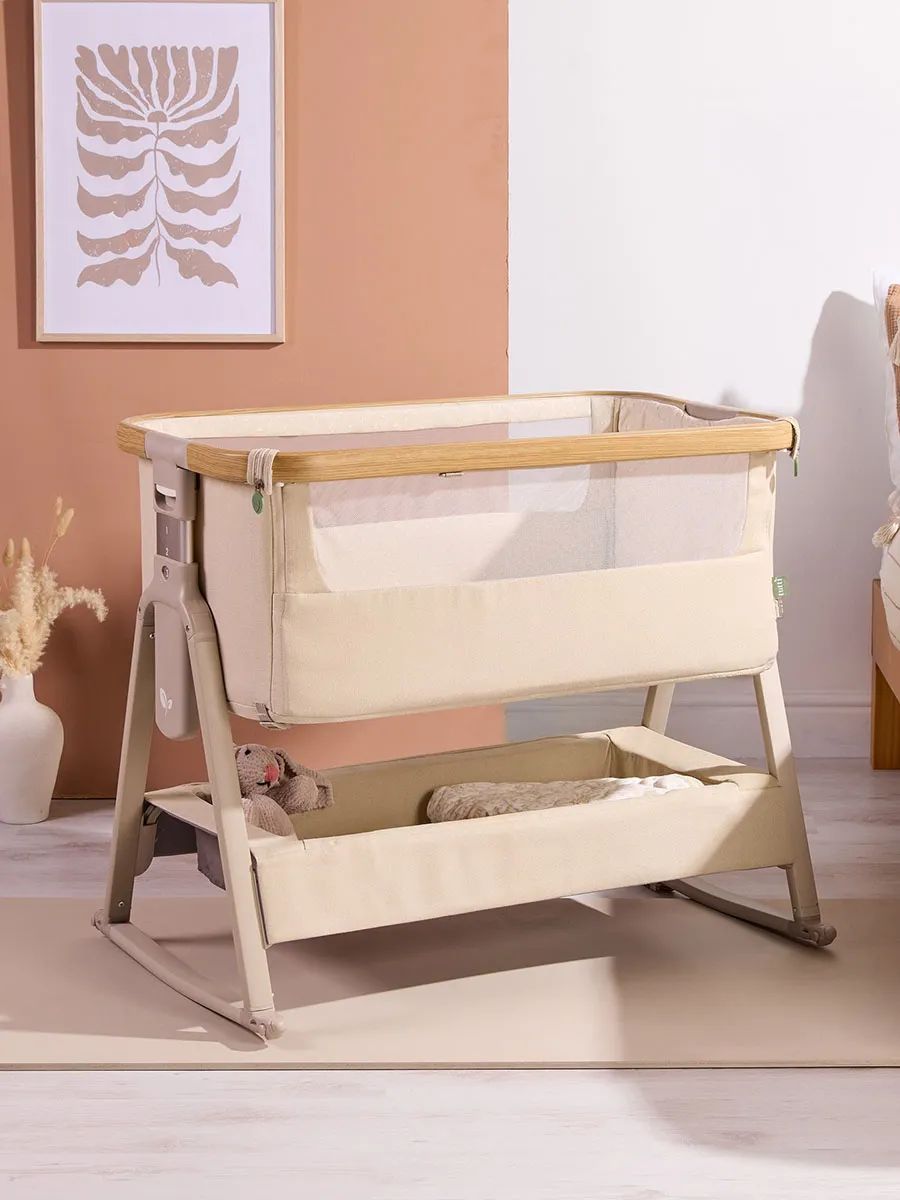 Кровать (колыбель) Tutti Bambini CoZee Air 2 51х80,5 см Дуб/Песок (Toasted Oak and Sand) c колесами и качалкой 211207/3776
