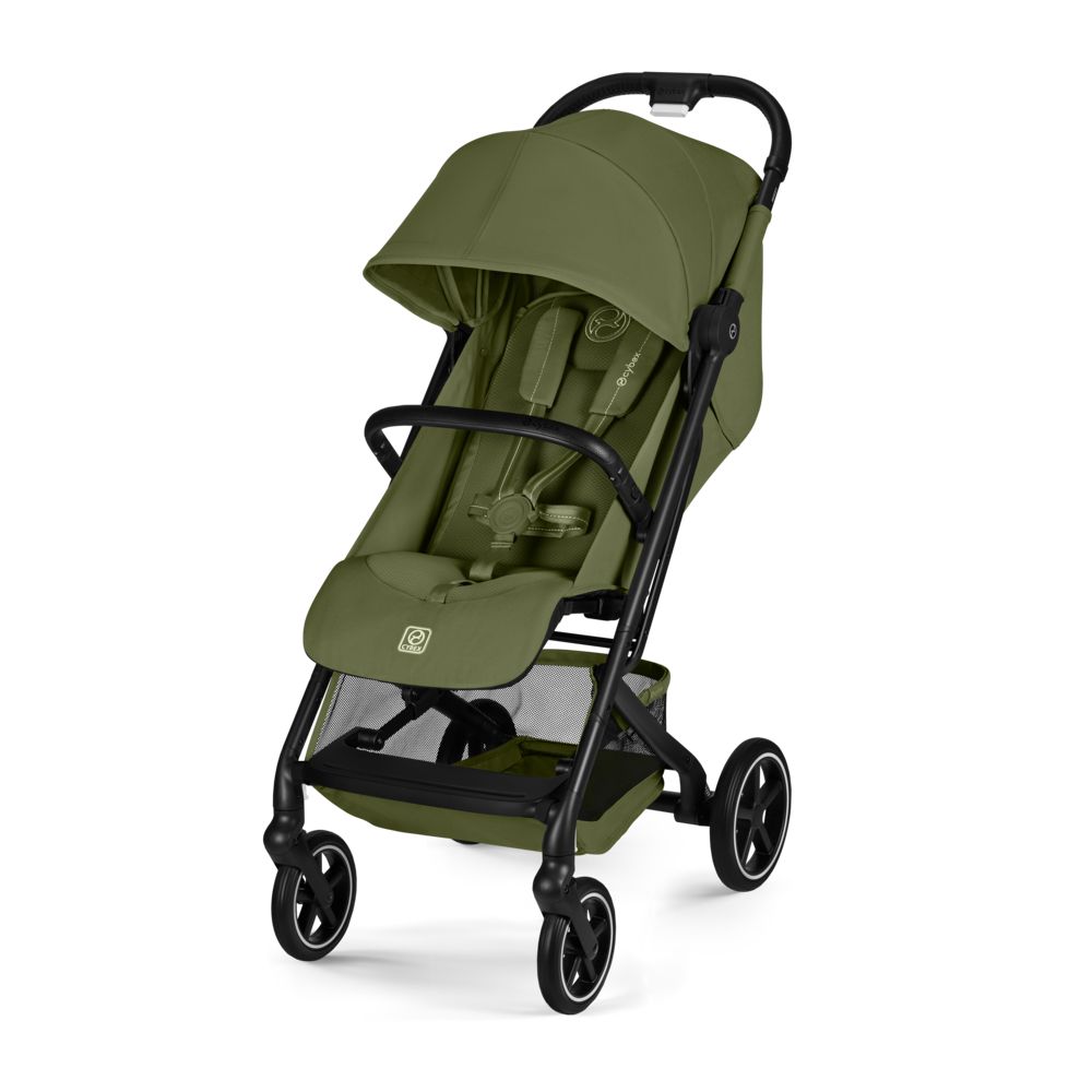 Коляска Cybex Beezy Moss Green 2026 с бампером и дождевиком