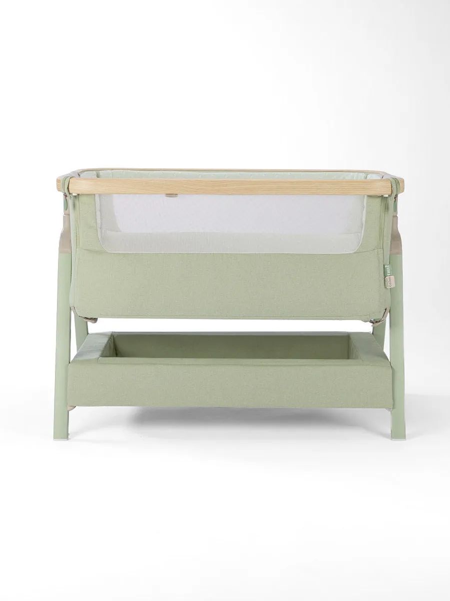Кровать (колыбель) Tutti Bambini CoZee Air 2 51х80,5 см Дуб/Зеленый (Drifted Oak/Eucalyptus) c колесами 211207/3960