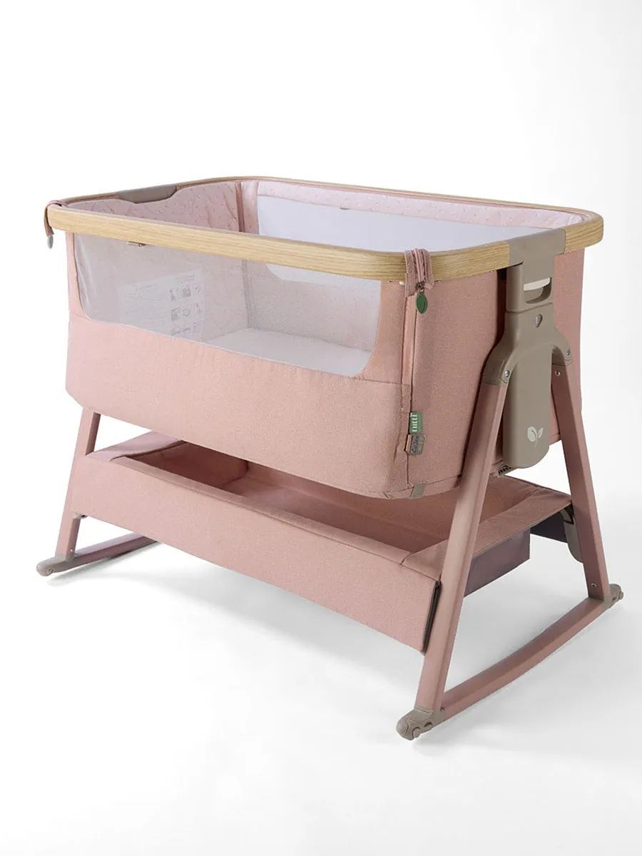 Кровать (колыбель) Tutti Bambini CoZee Air 2 51х80,5 см Дуб/Розовый (Drifted Oak and Blush) c колесами и качалкой 211207/3776