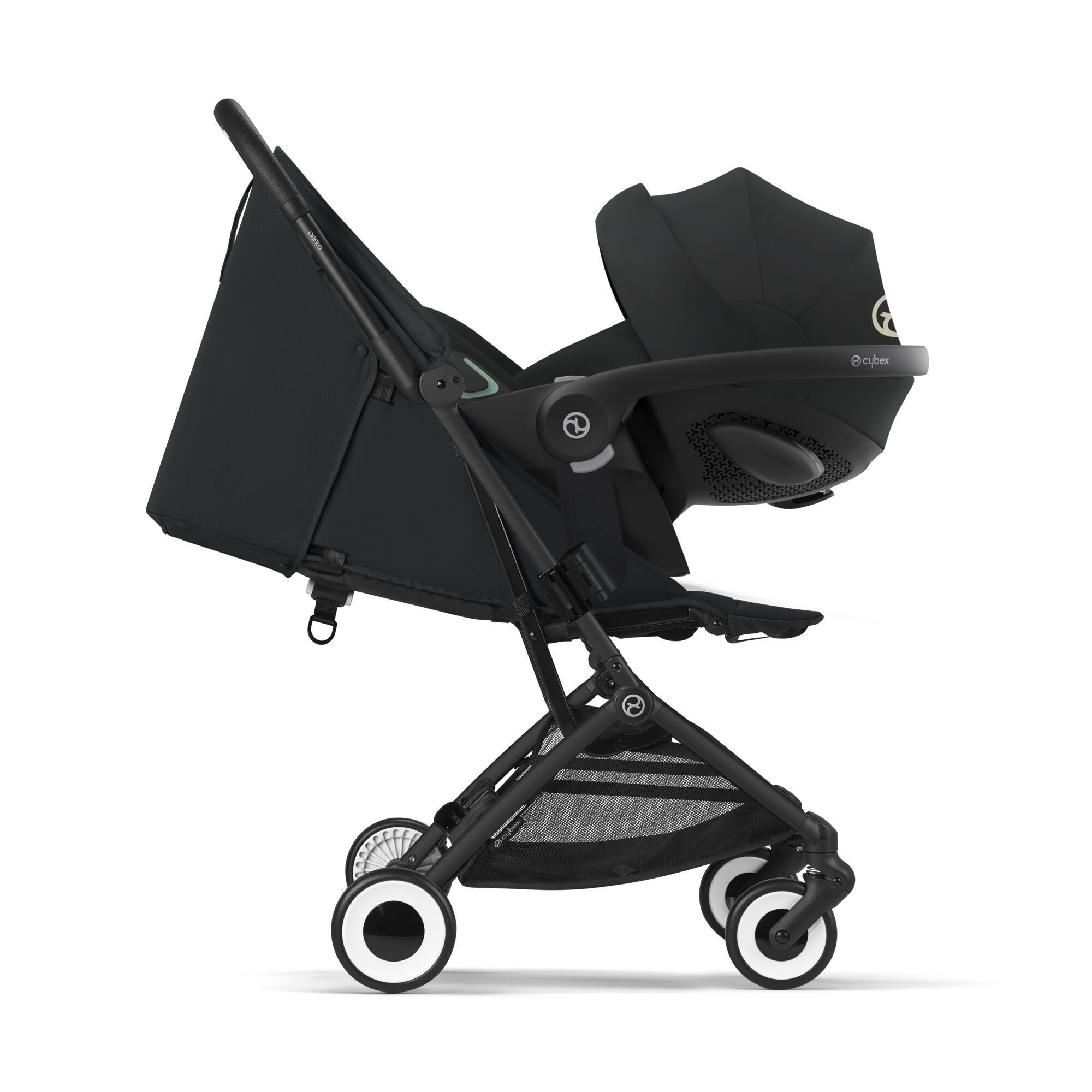 Прогулочная коляска Cybex Orfeo с дождевиком и бампером, BLK Magic Black