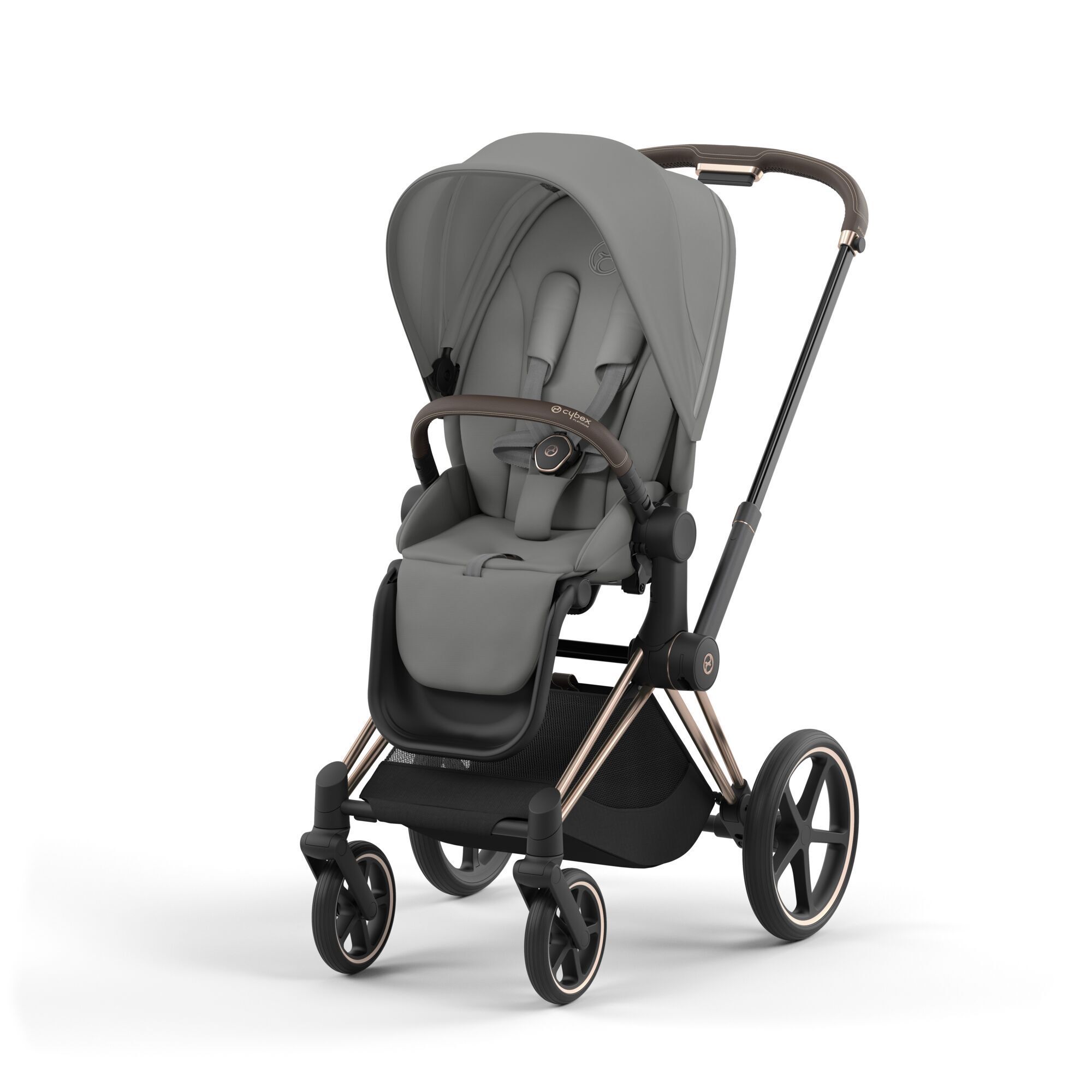 Коляска CYBEX Priam IV Rosegold 2 в 1 Mirage Grey