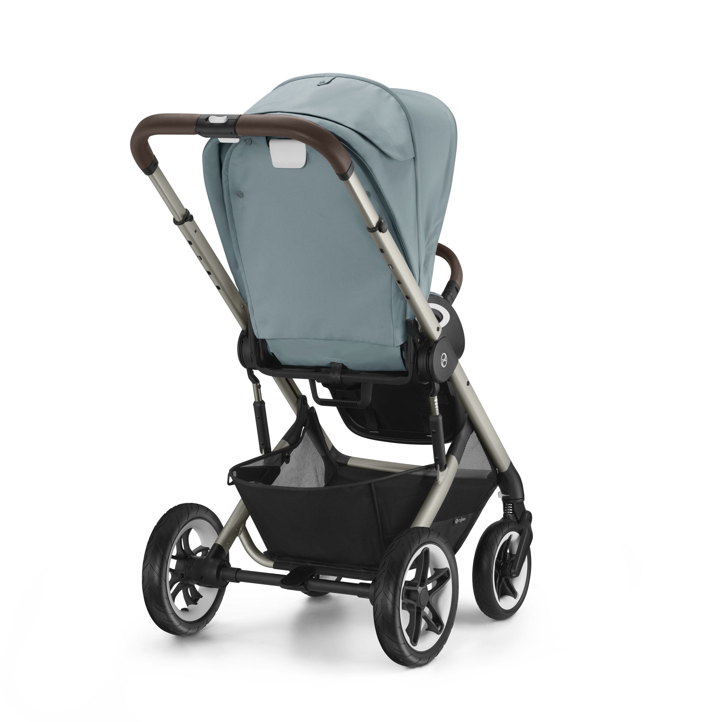 Коляска Cybex Talos S Lux BLK 2 в 1 цвет Stormy Blue в комплекте со спальным блоком Cot S и дождевиками