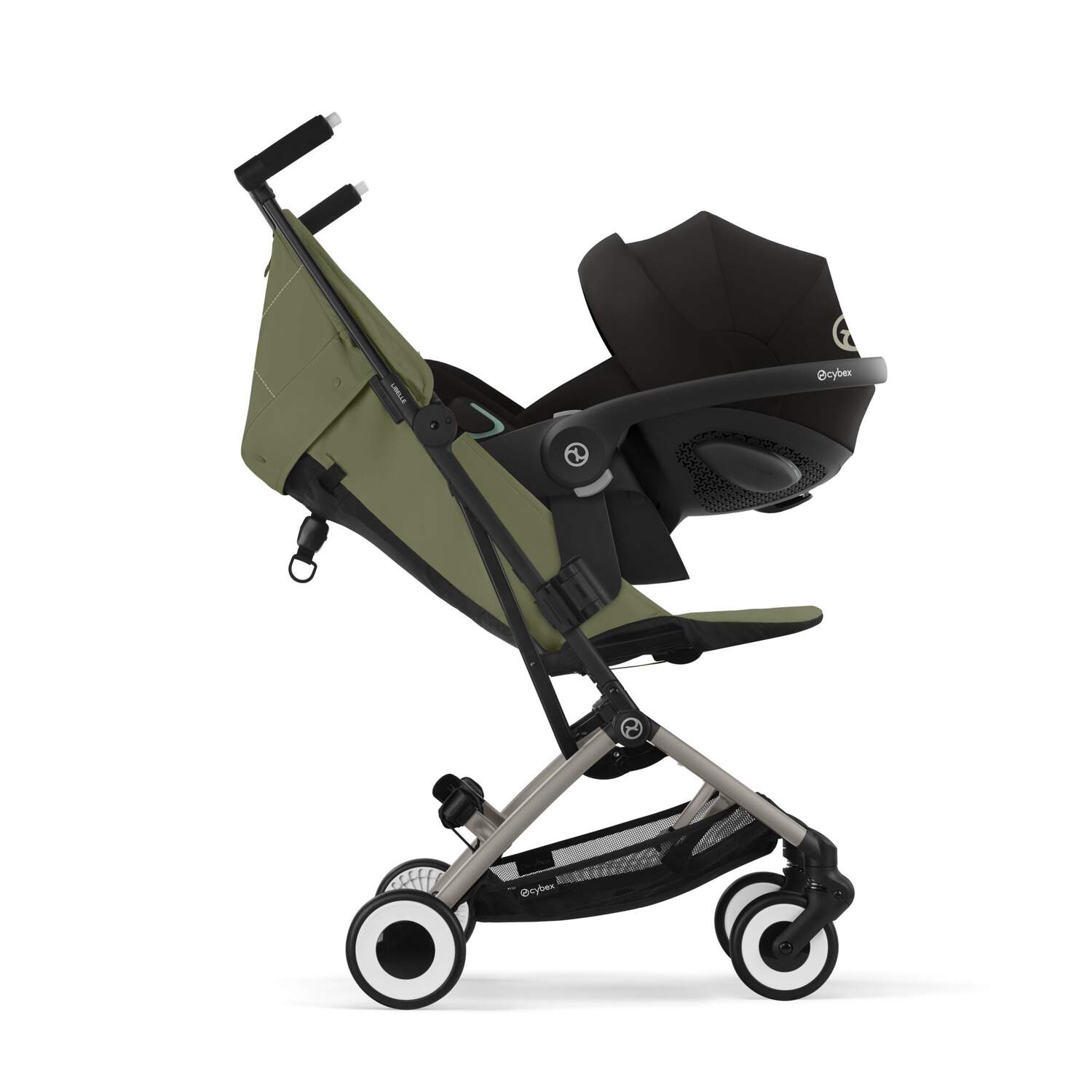 Детская коляска CYBEX Libelle TPE Moss Green с дождевиком и бампером