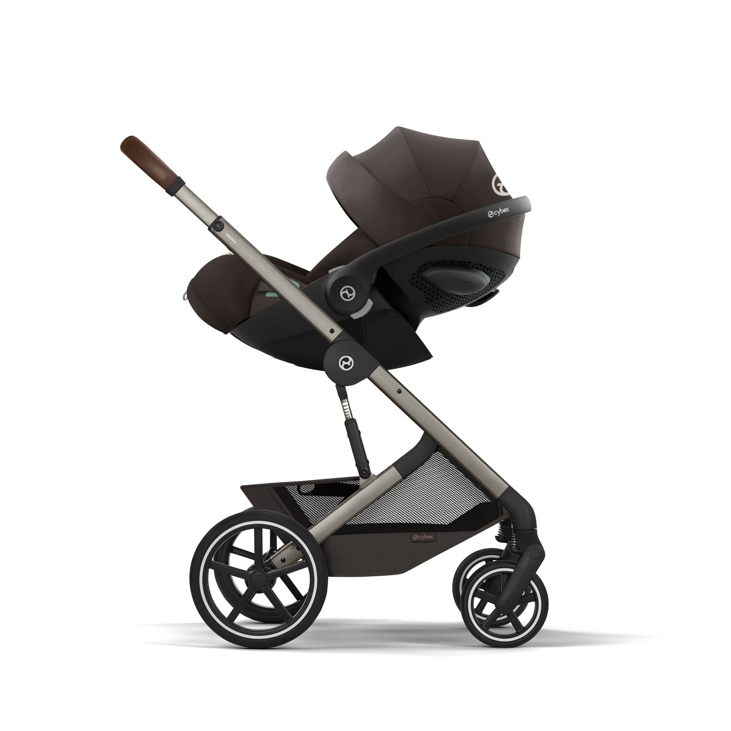 NEW Коляска 2 в 1 Cybex Balios S LUX 2026 Chocolate Brown с дождевиками