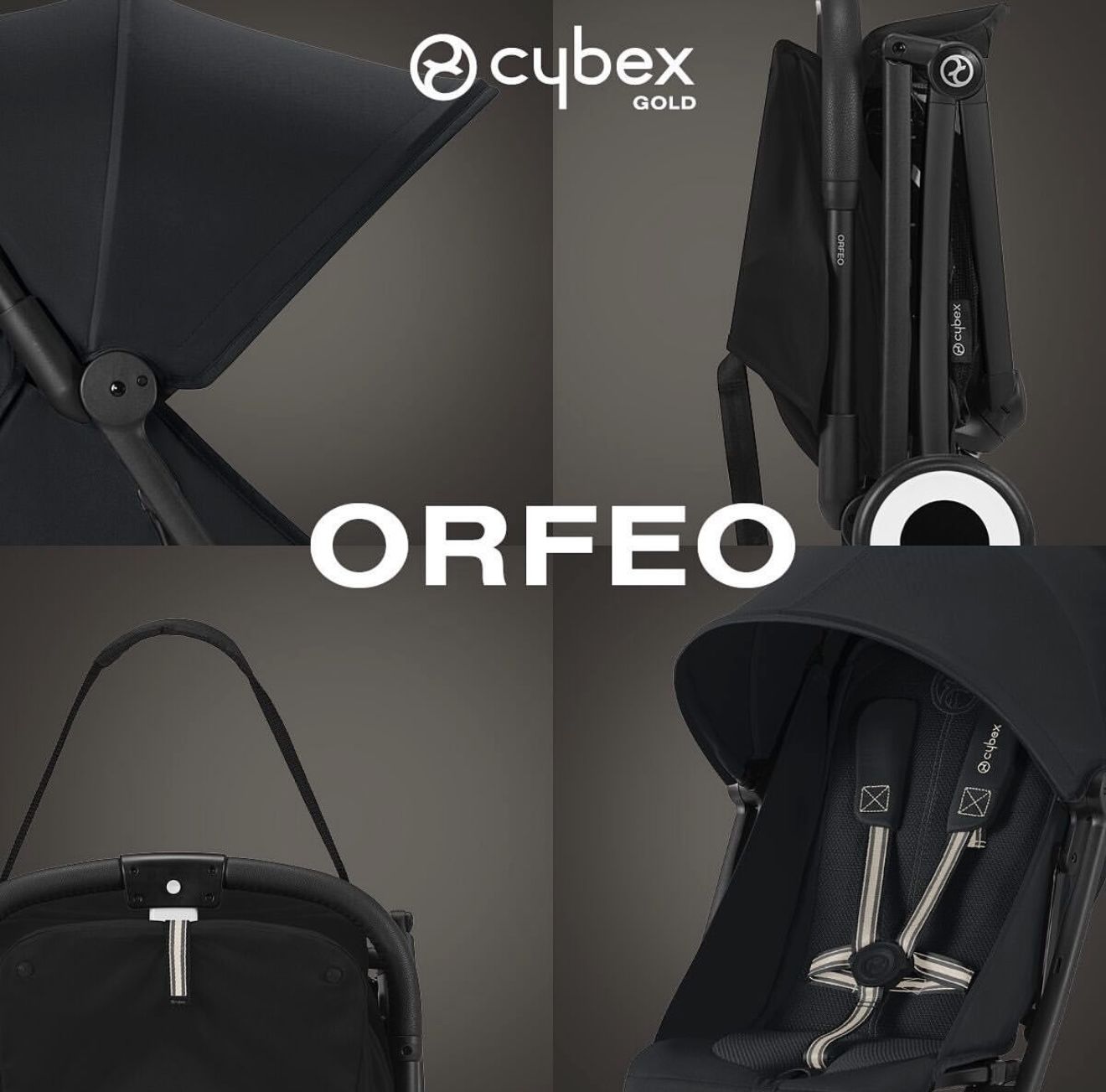 Прогулочная коляска Cybex Orfeo с дождевиком и бампером, BLK Magic Black