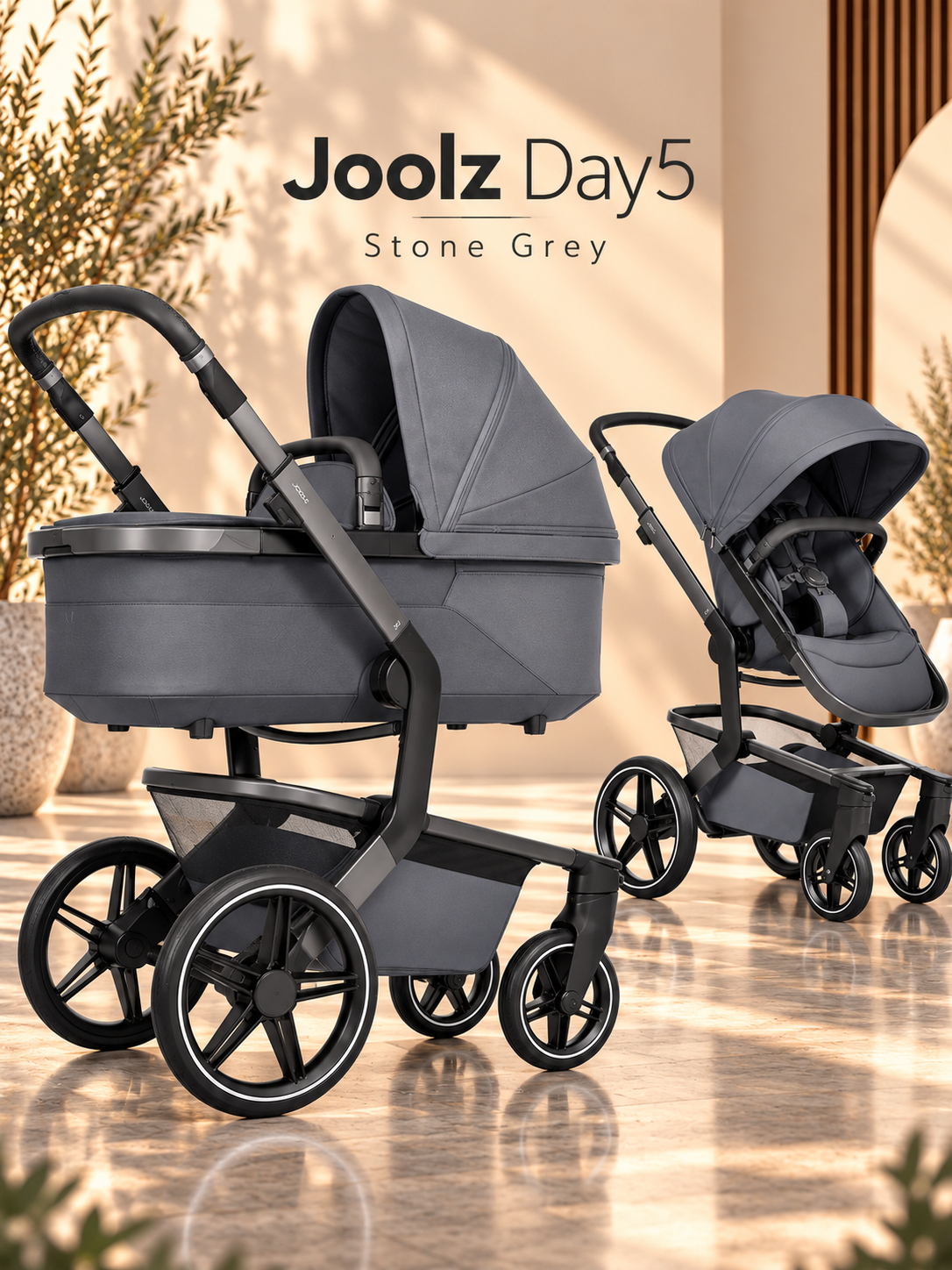 Коляска 2 в 1 JOOLZ DAY5 Stone Grey 