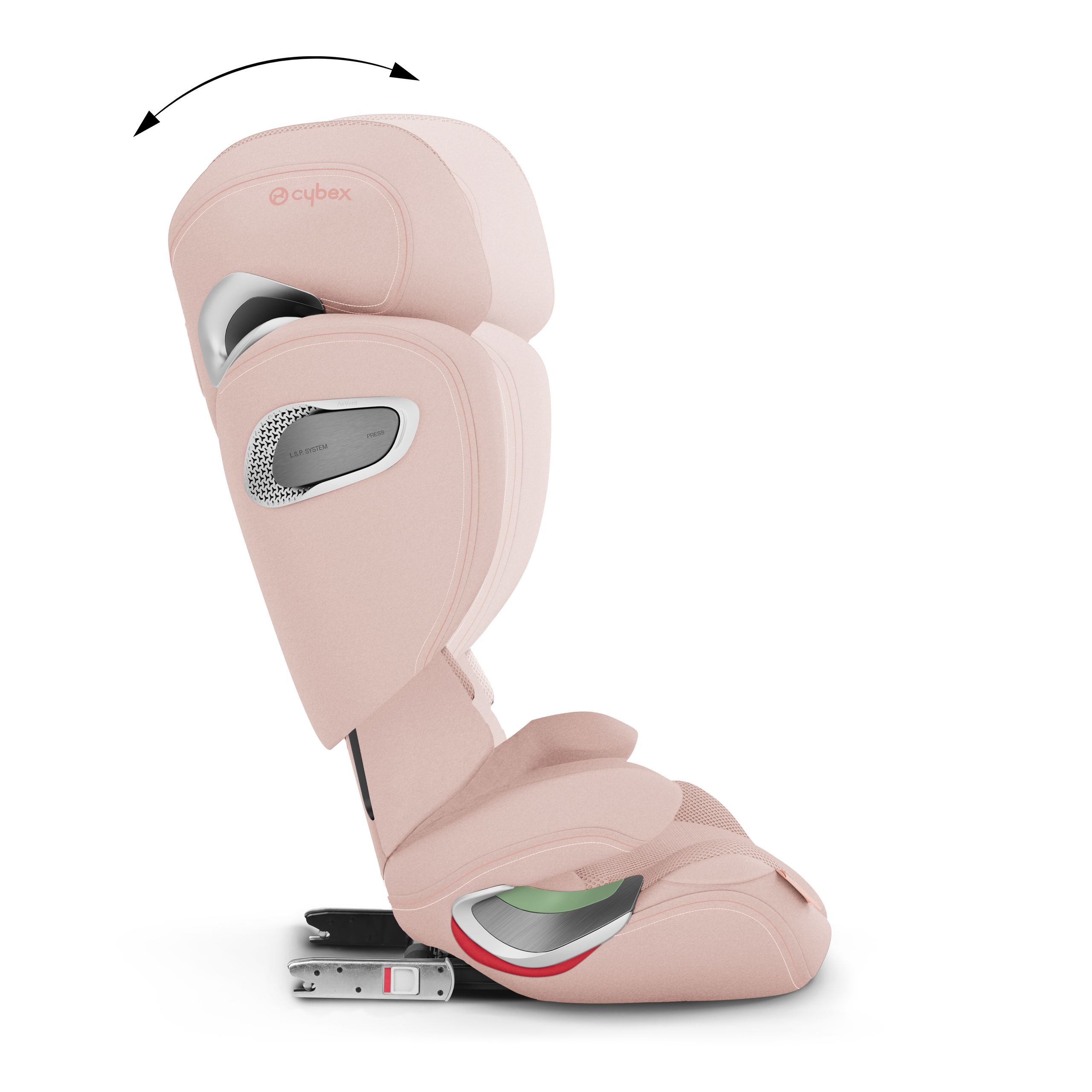 Автокресло Cybex Solution T i-Fix Peach Pink Plus 3-12 лет (15-36 кг), трансформируется в бустер, Isofix, i-Size R129