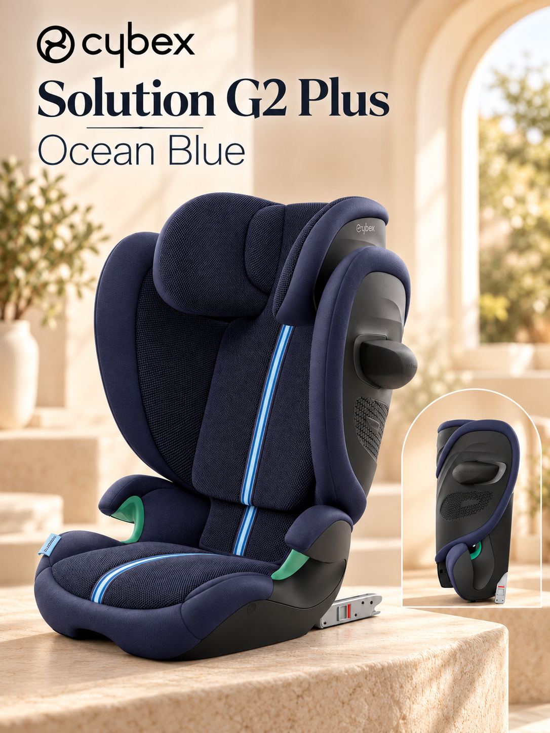 Детское автокресло Cybex Solution G2 Plus Ocean Blue с IsoFix