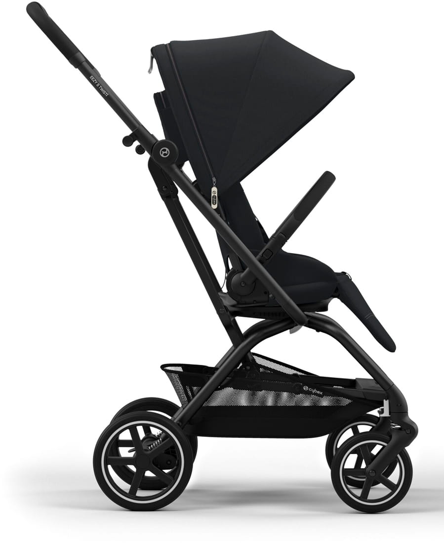 Коляска Cybex Eezy S Twist+ 2 BLK Magic Black (2025) с дождевиком и бампером