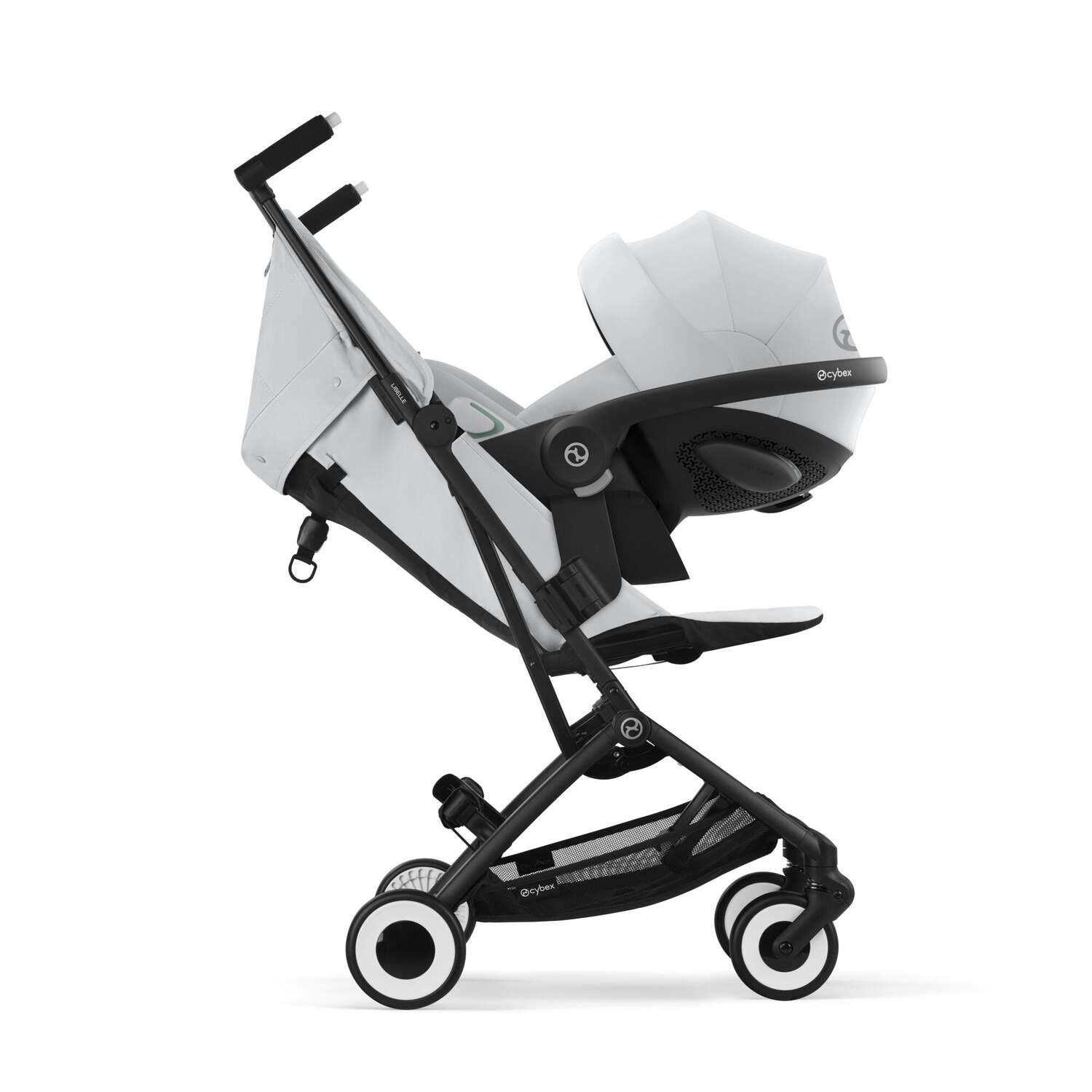 Детская коляска CYBEX Libelle BLK Fog Grey с дождевиком и бампером