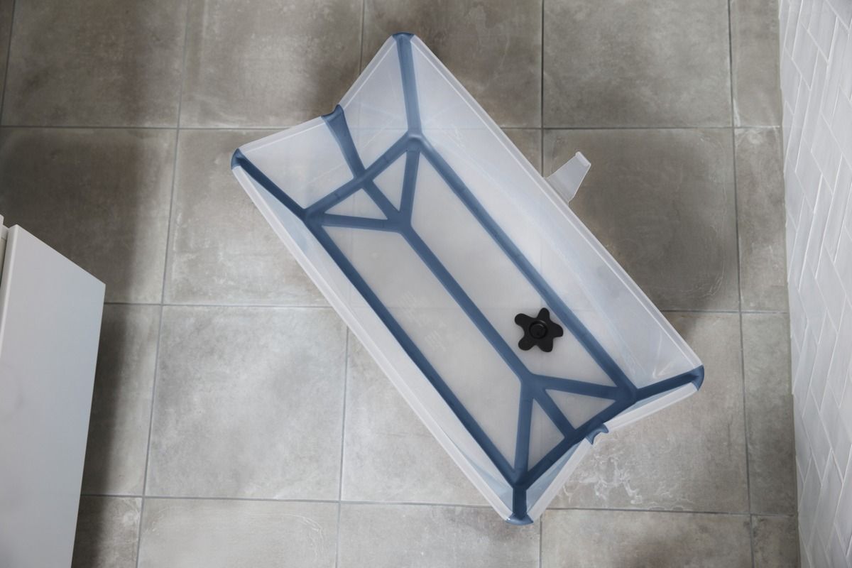 Ванночка с горкой Stokke Flexi Bath Bundle, Tub with Newborn Support Transparent Blue 531504