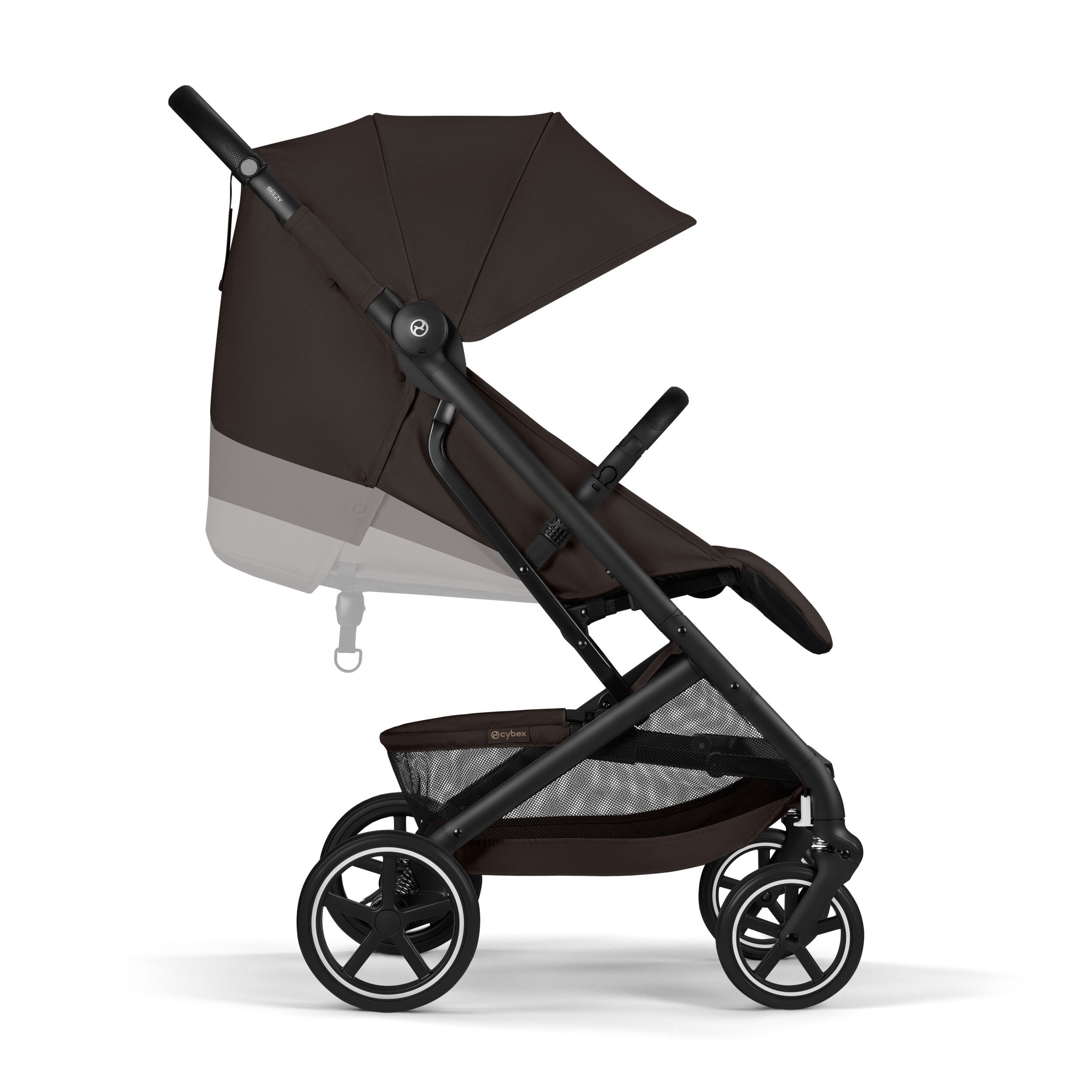 Коляска Cybex Beezy Chocolate Brown 2026 с бампером и дождевиком