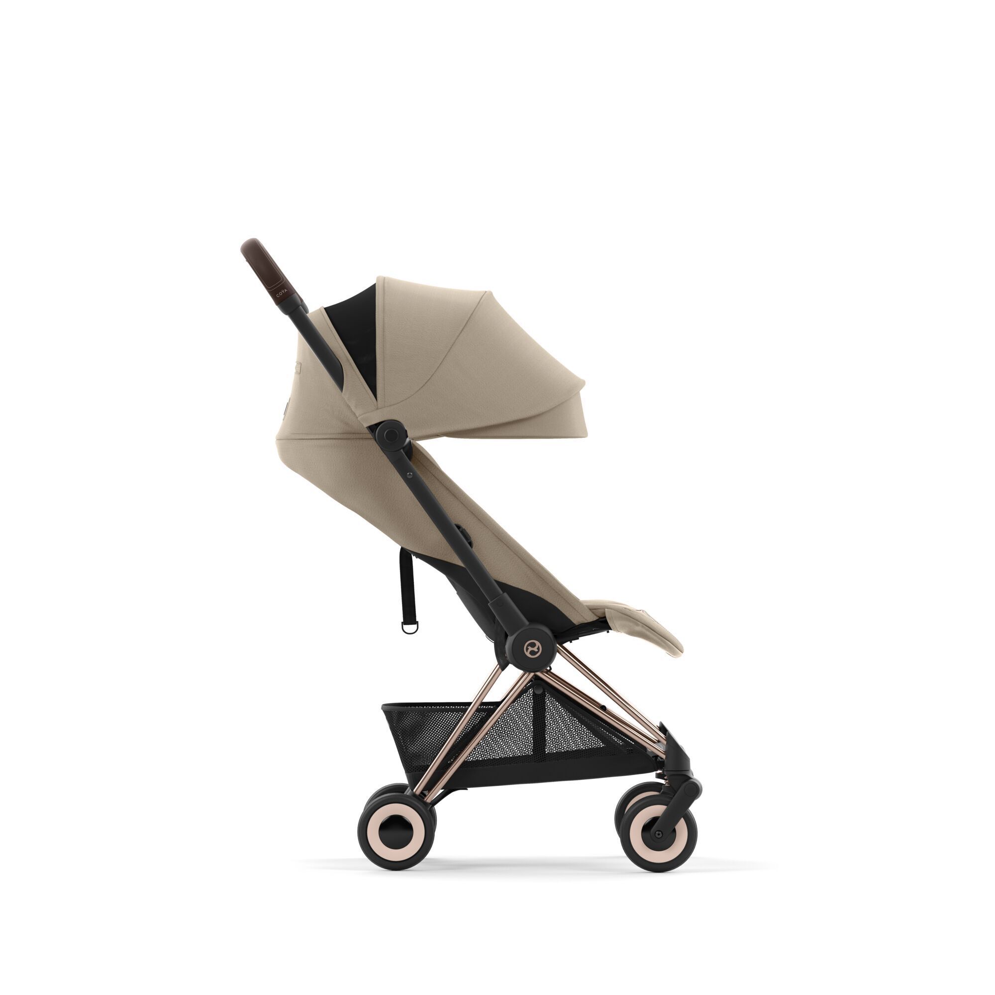 Коляска CYBEX Coya Rosegold / Cozy Beige + Бампер +Дождевик