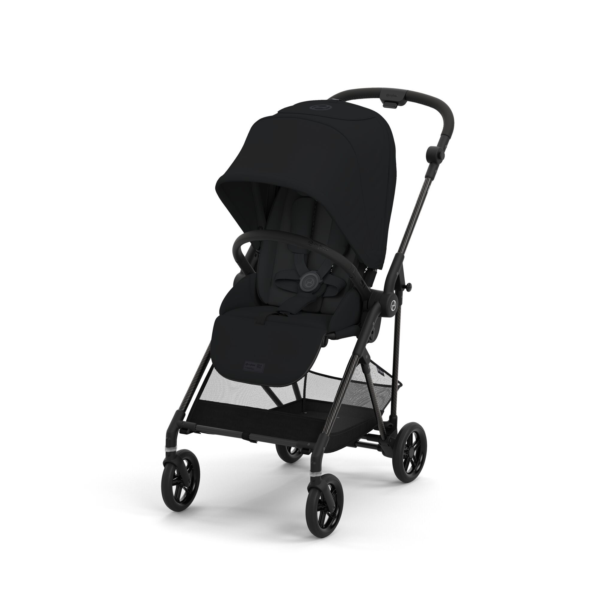 Коляска прогулочная Cybex Melio Carbon Magic Black с дождевиком