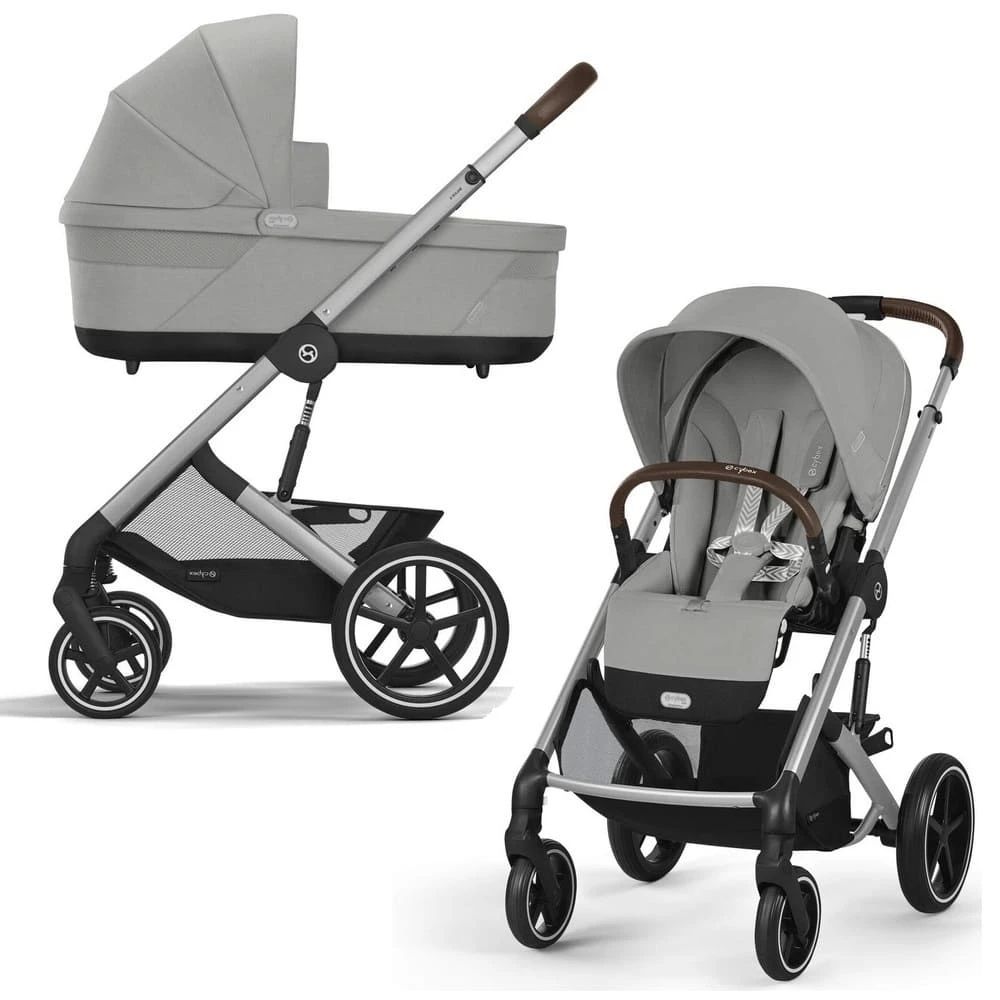 Коляска 2 в 1 Cybex Balios S LUX NEW 2025 Stone Grey с дождевиками