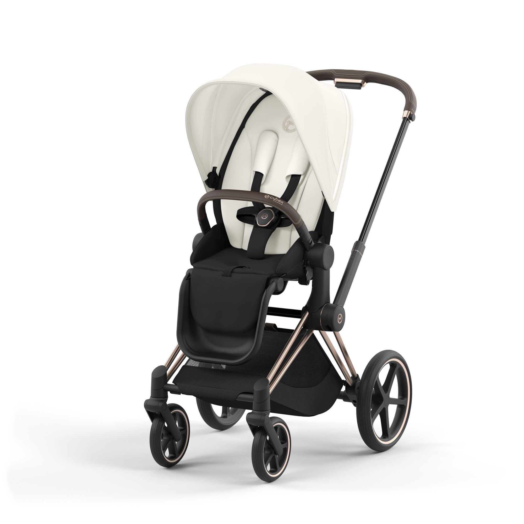 Коляска CYBEX Priam IV Rosegold 2 в 1 Off White