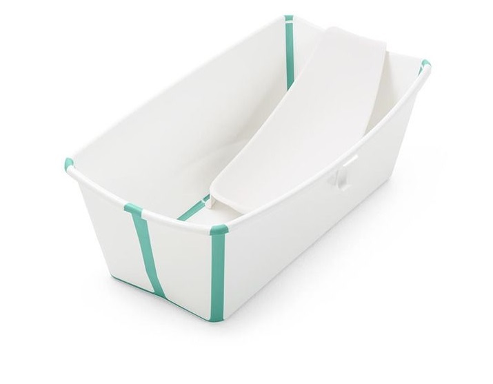Ванночка с горкой Stokke Flexi Bath Bundle, Tub with Newborn Support White Aqua 531505