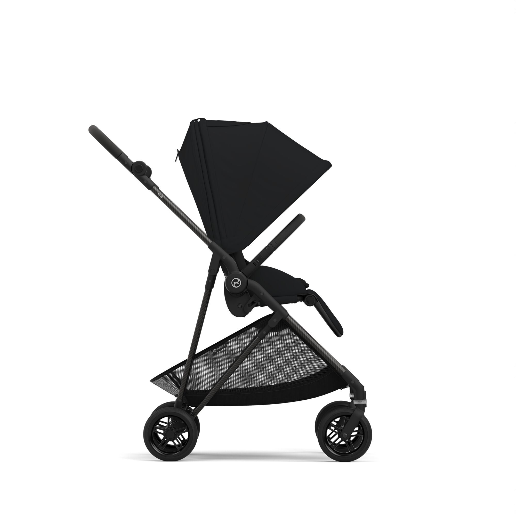 Коляска прогулочная Cybex Melio Carbon Magic Black с дождевиком