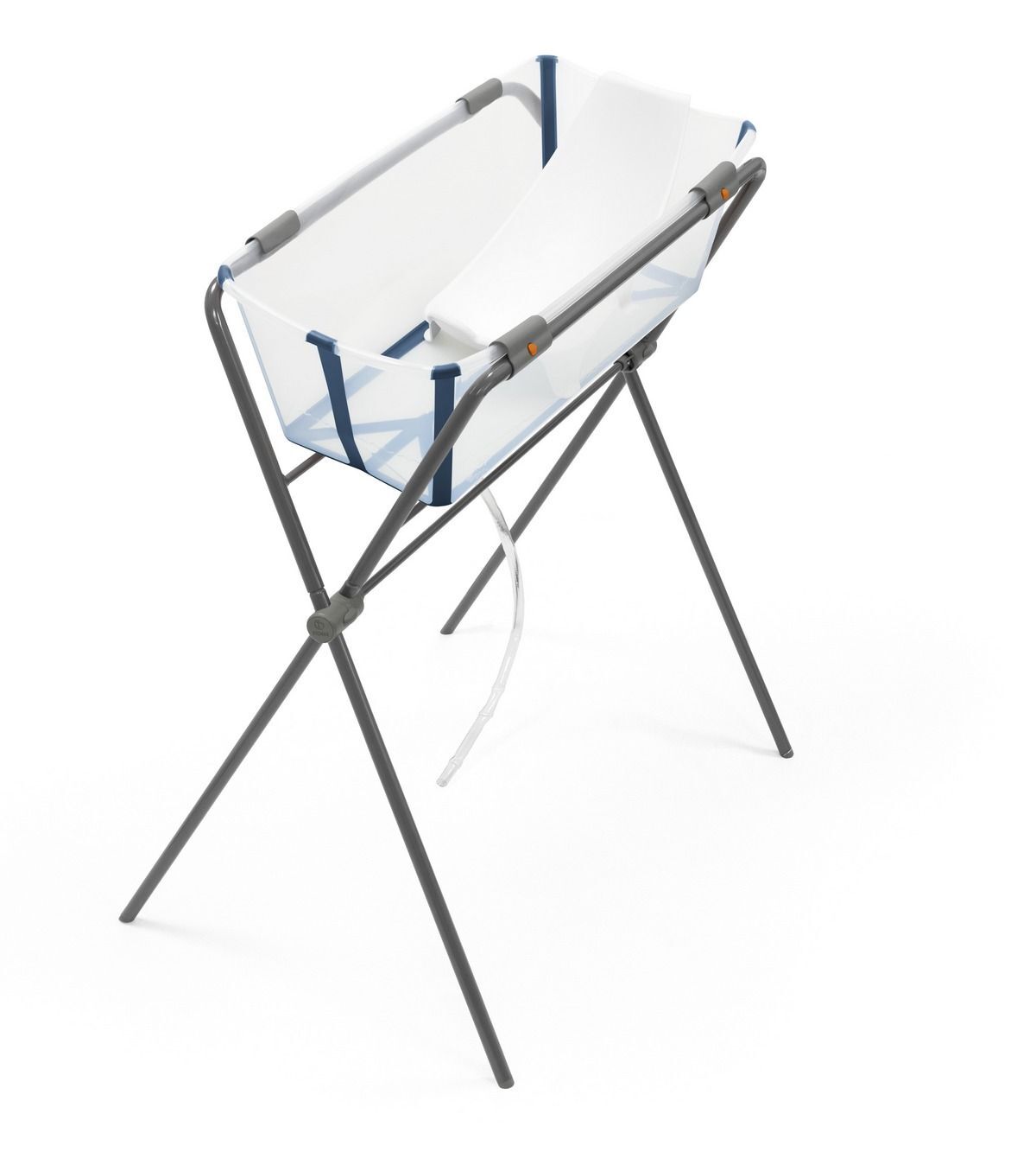 Ванночка с горкой Stokke Flexi Bath Bundle, Tub with Newborn Support Transparent Blue 531504