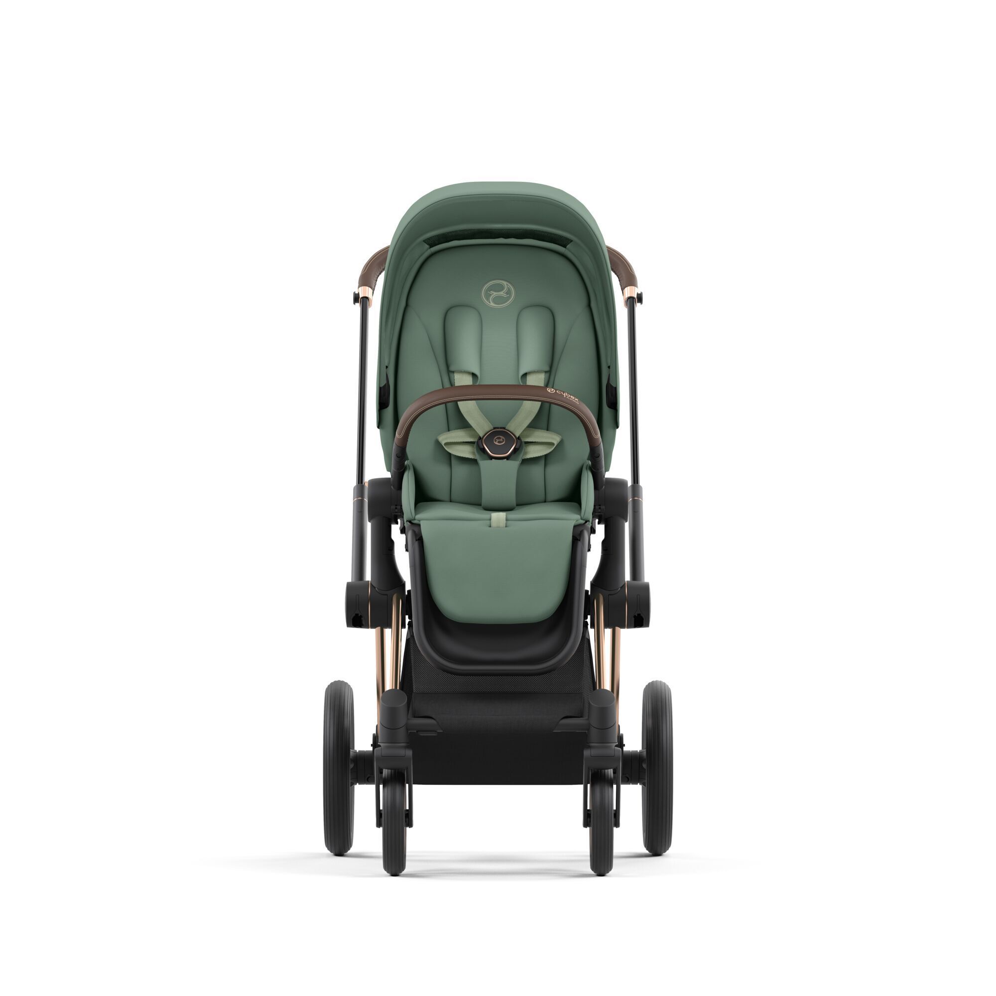 Коляска CYBEX Priam IV Rosegold 2 в 1 Leaf Green