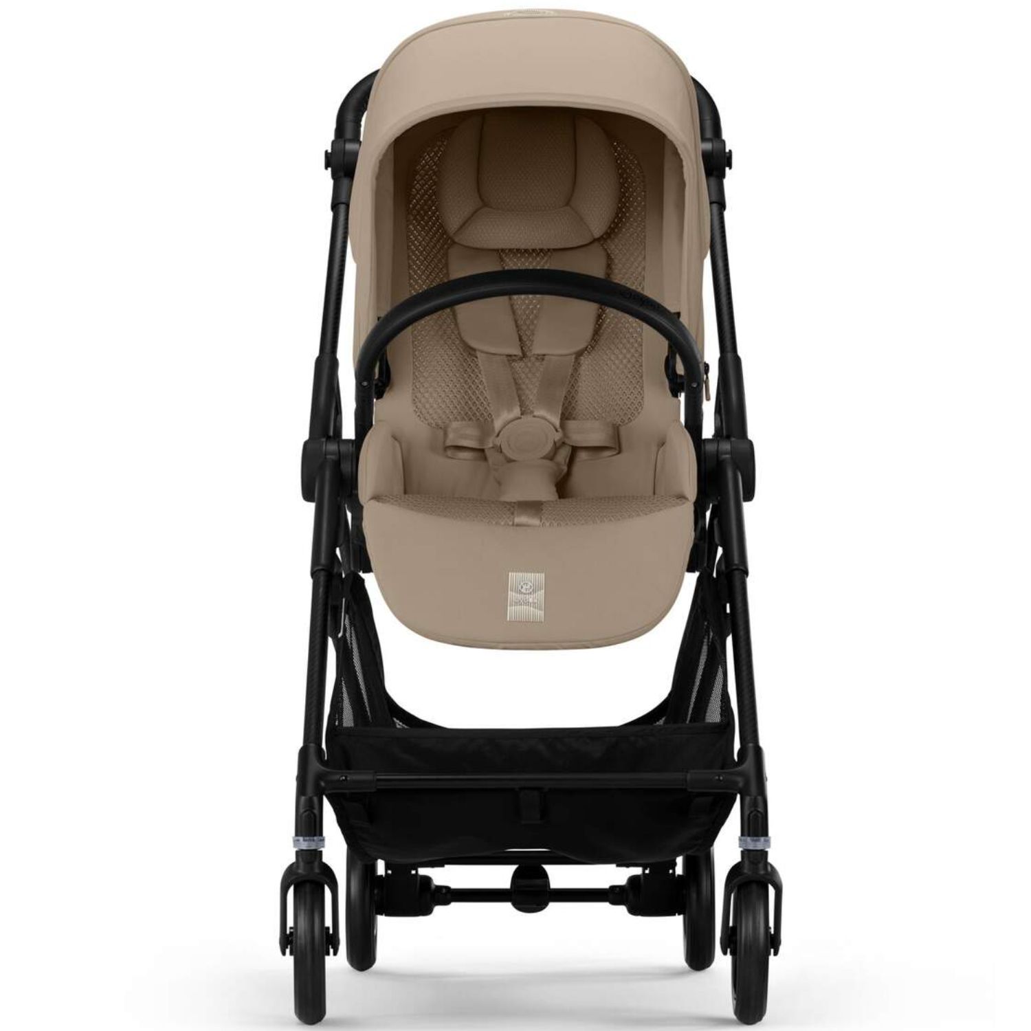 Коляска прогулочная Cybex Melio Carbon Almond Beige с дождевиком