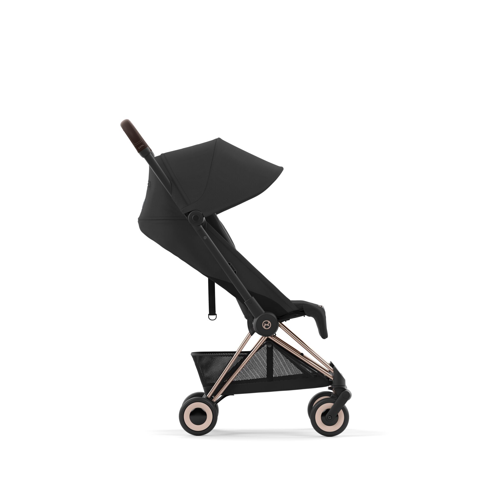 Коляска CYBEX Coya Rosegold / Sepia Black + Бампер + Дождевик