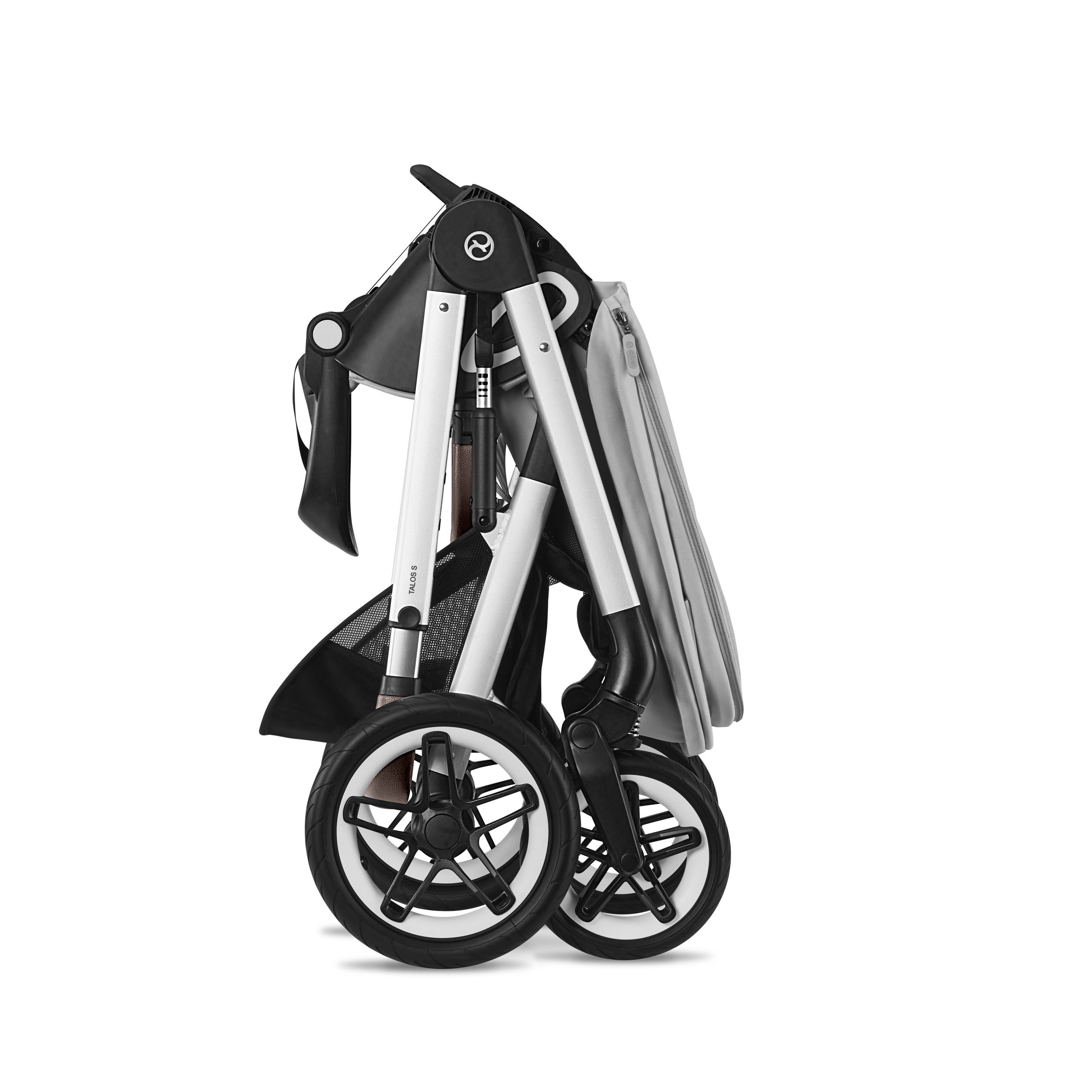 Коляска Cybex Talos S Lux BLK 2 в 1 цвет Stone Grey в комплекте со спальным блоком Cot S и дождевиками