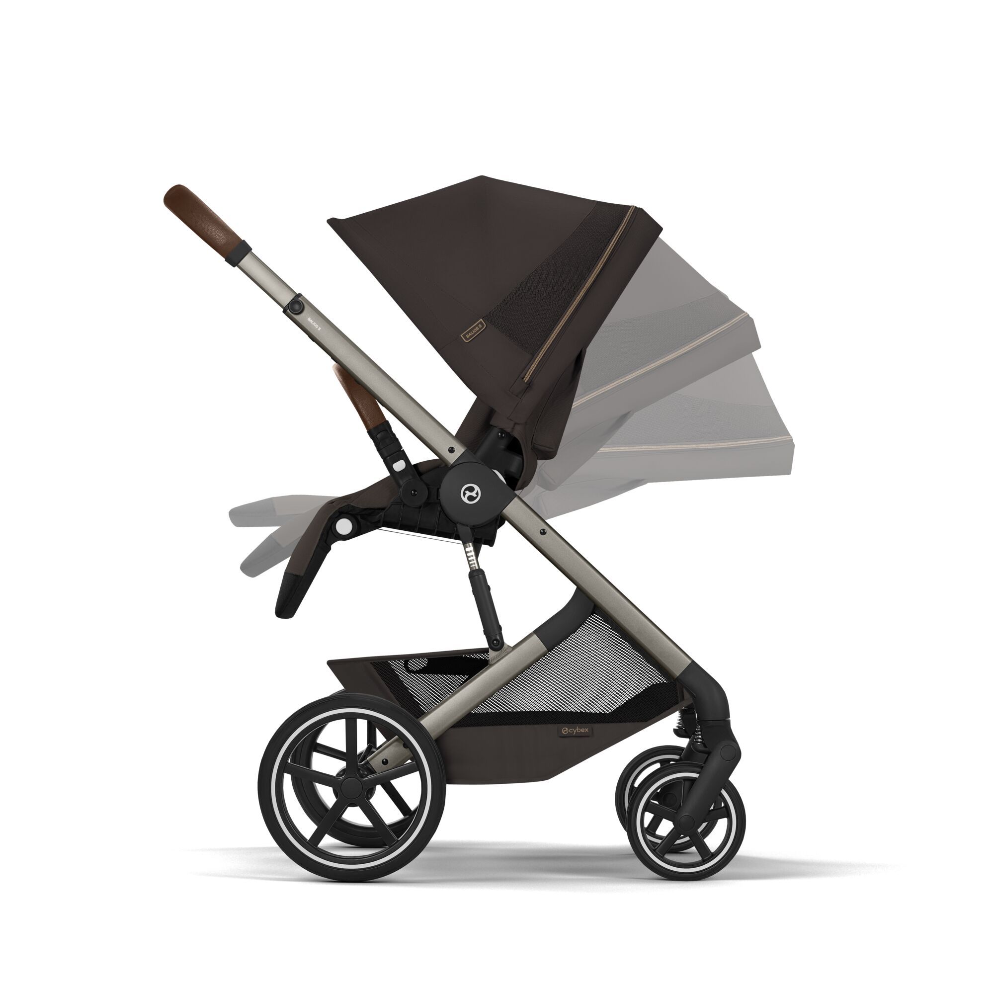 NEW Коляска 2 в 1 Cybex Balios S LUX 2026 Chocolate Brown с дождевиками