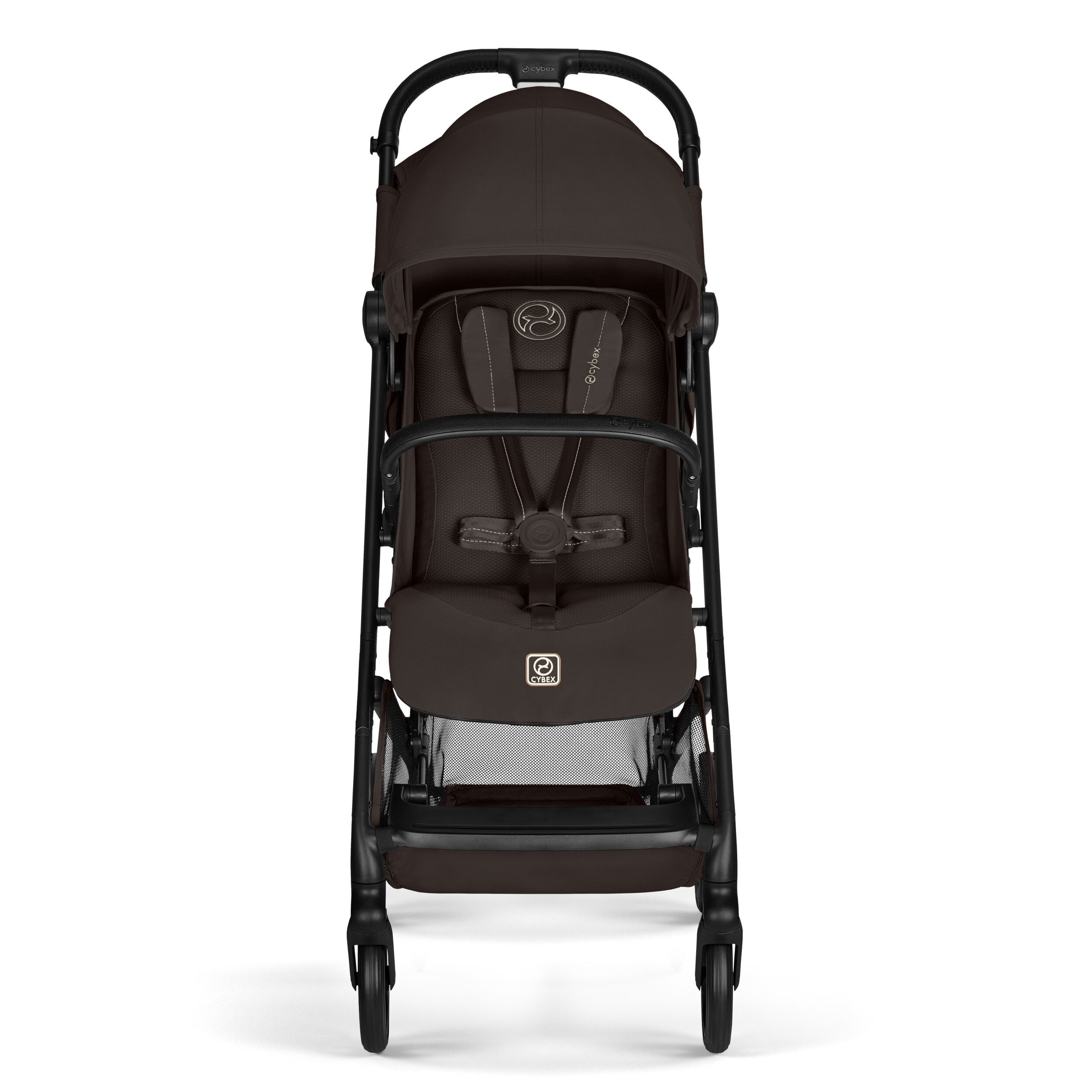Коляска Cybex Beezy Chocolate Brown 2026 с бампером и дождевиком