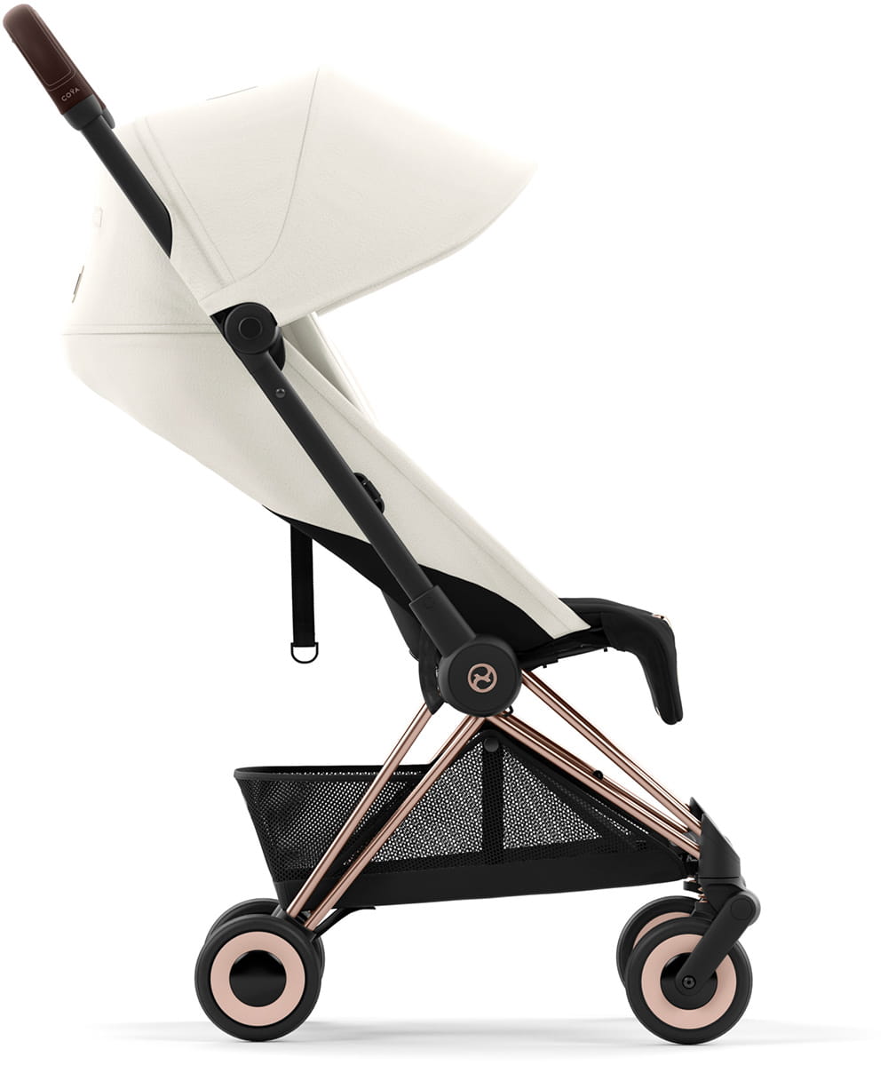 Коляска CYBEX Coya Rosegold / Off White + Бампер +Дождевик