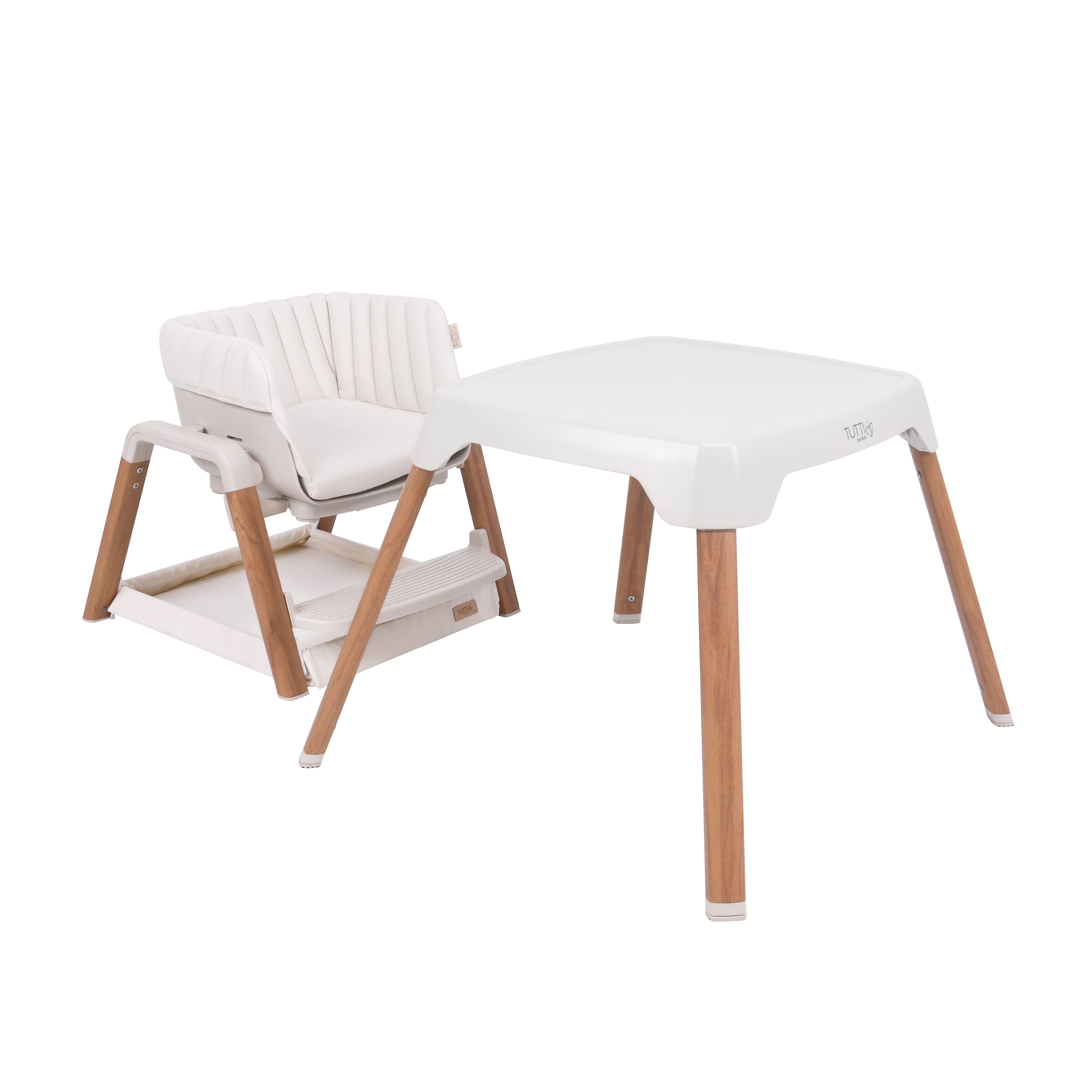 Стул Tutti Bambini для кормления High chair NOVA Complete Ecru/Scandinavian Walnut 611010/7508B