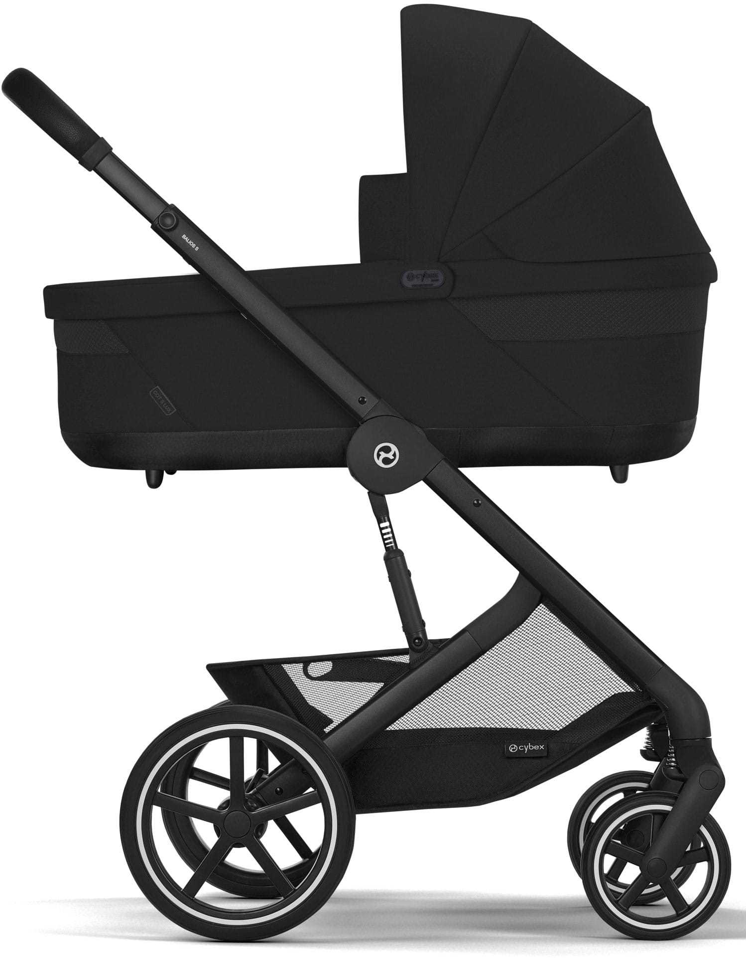 Cybex Balios S LUX NEW 3 в 1 Moon Black 2025 с автокреслом Aton B2 i-size Volcano Black, с дождевиком и адаптерами