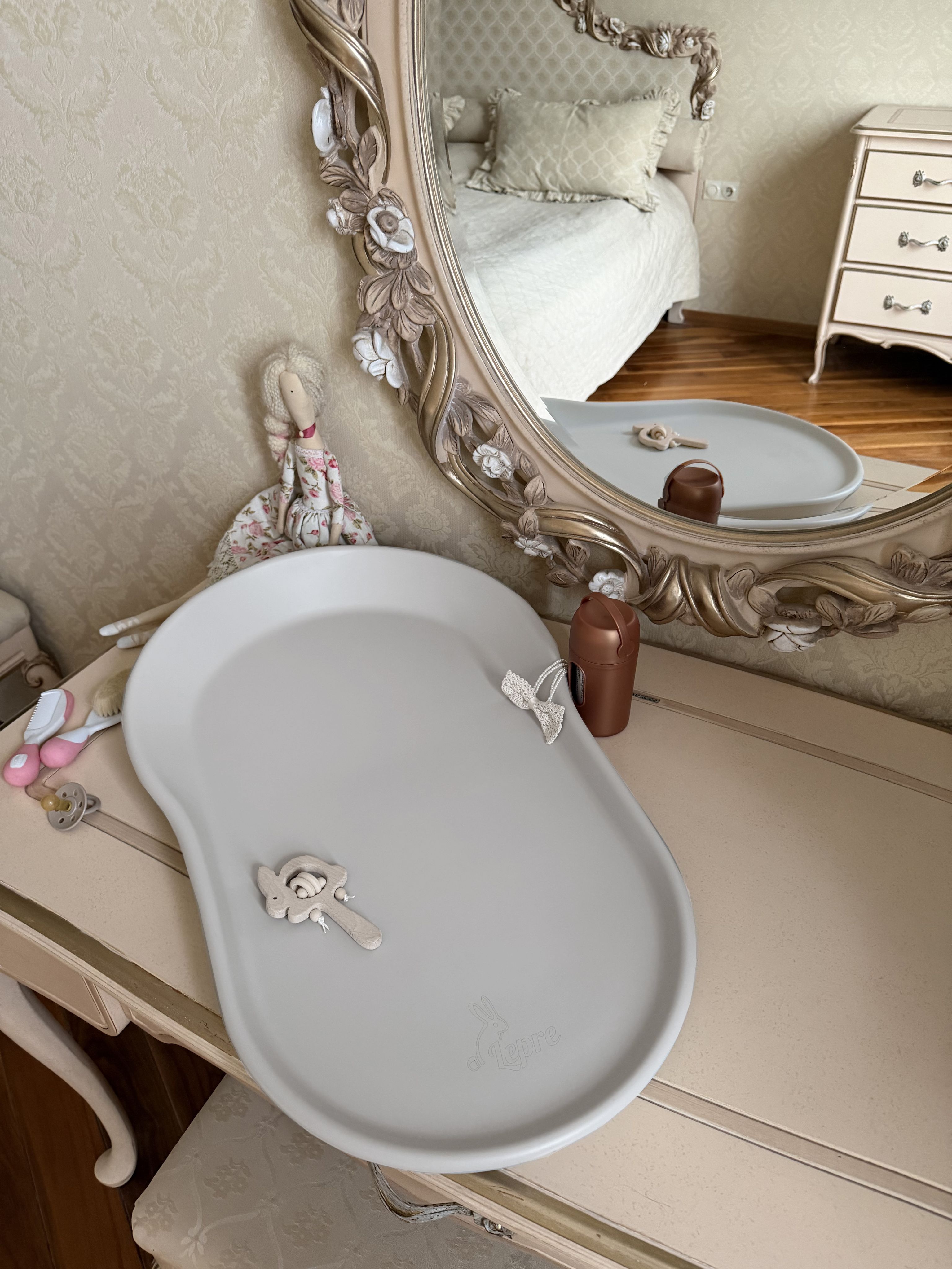 Матрасик пеленальный Baby pad Soft touch с эффектом "кожа к коже" GREY