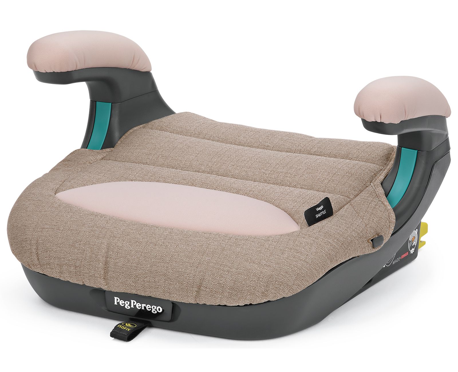 Автокресло-бустер Peg Perego Viaggio i-Size Shuttle Mon Amour (бежевый с розовым)