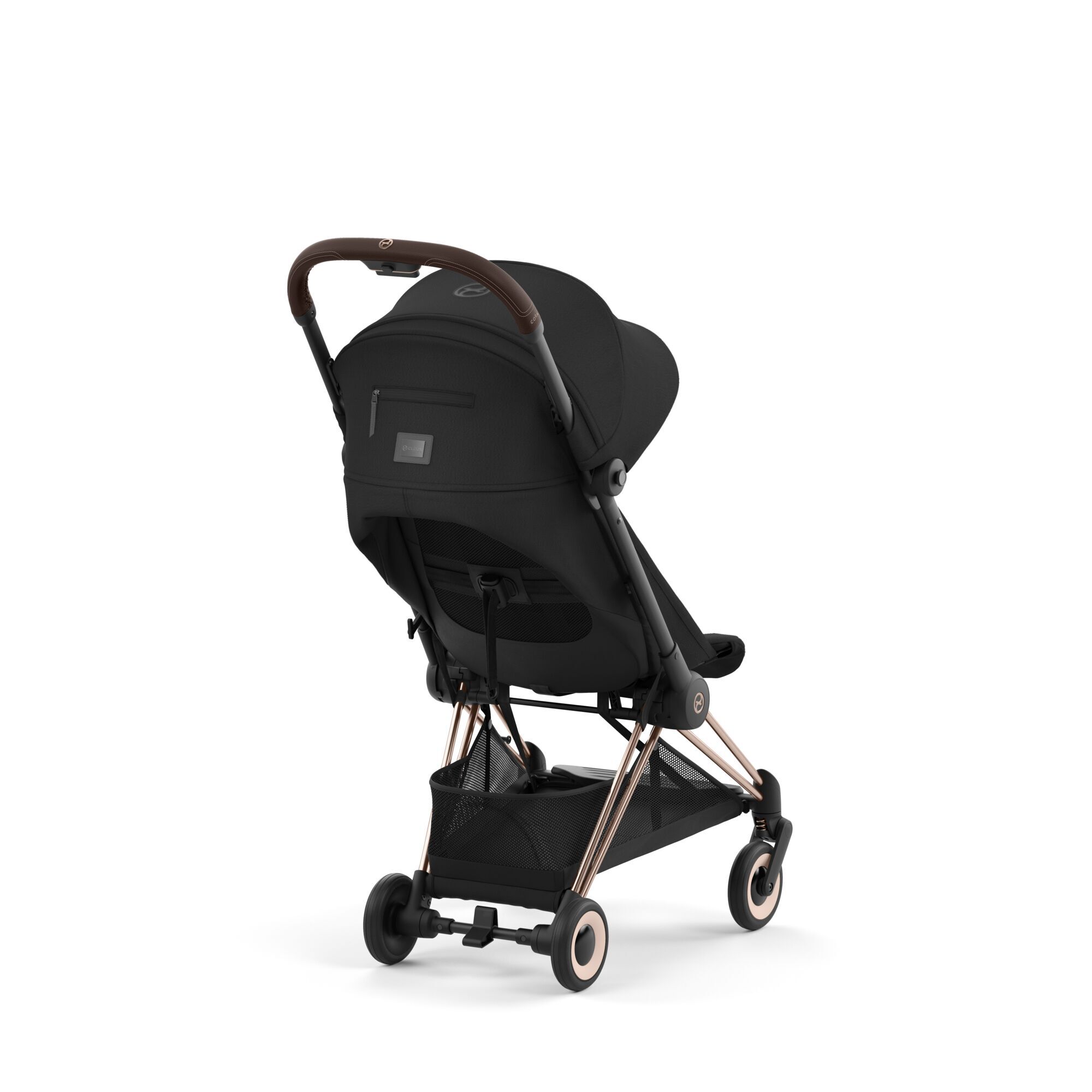 Коляска CYBEX Coya Rosegold / Sepia Black + Бампер + Дождевик