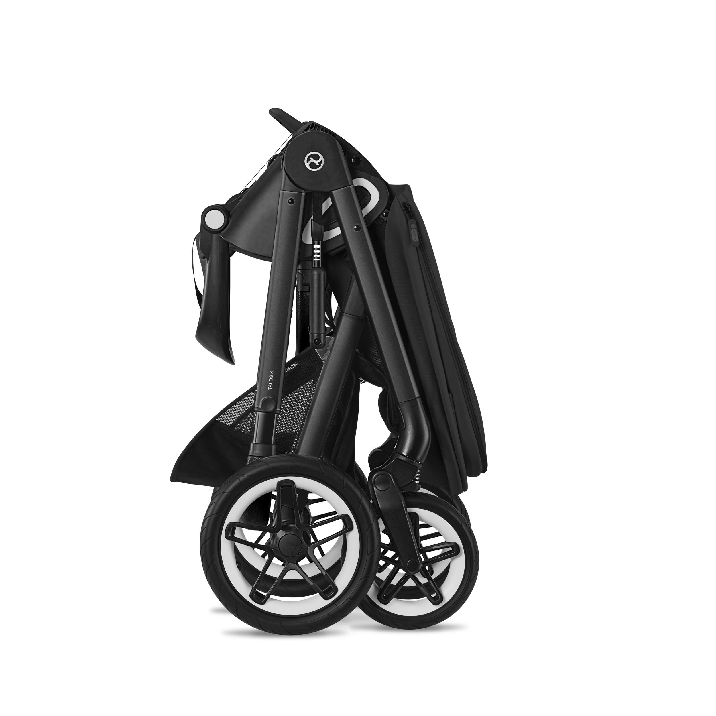 Коляска Cybex Talos S Lux BLK 2 в 1 цвет Moon Black в комплекте со спальным блоком Cot S и дождевиками