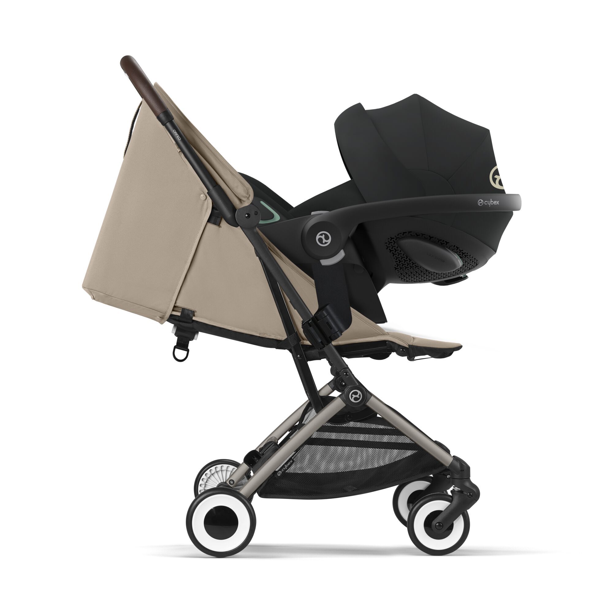 Прогулочная коляска Cybex Orfeo с дождевиком и бампером, TPE Almond Beige