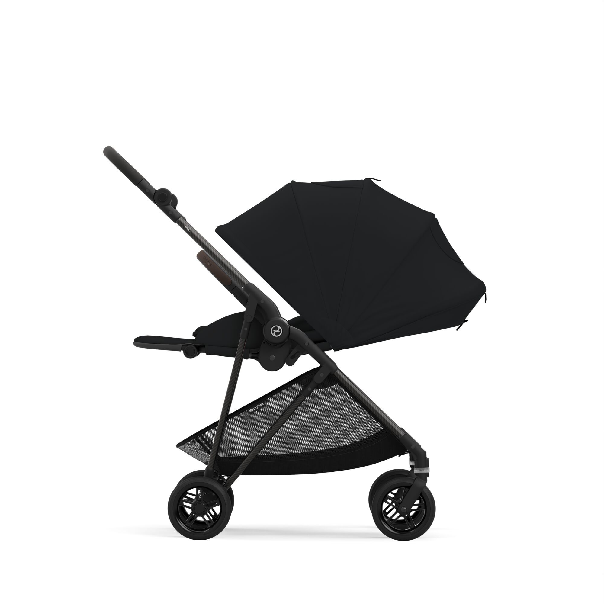 Коляска прогулочная Cybex Melio Carbon Magic Black с дождевиком